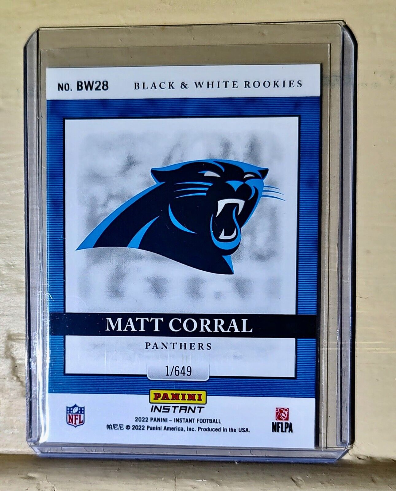 Matt Corral 2022 Panini NFL Black & White Rookies #28 Football Card 1 of 649