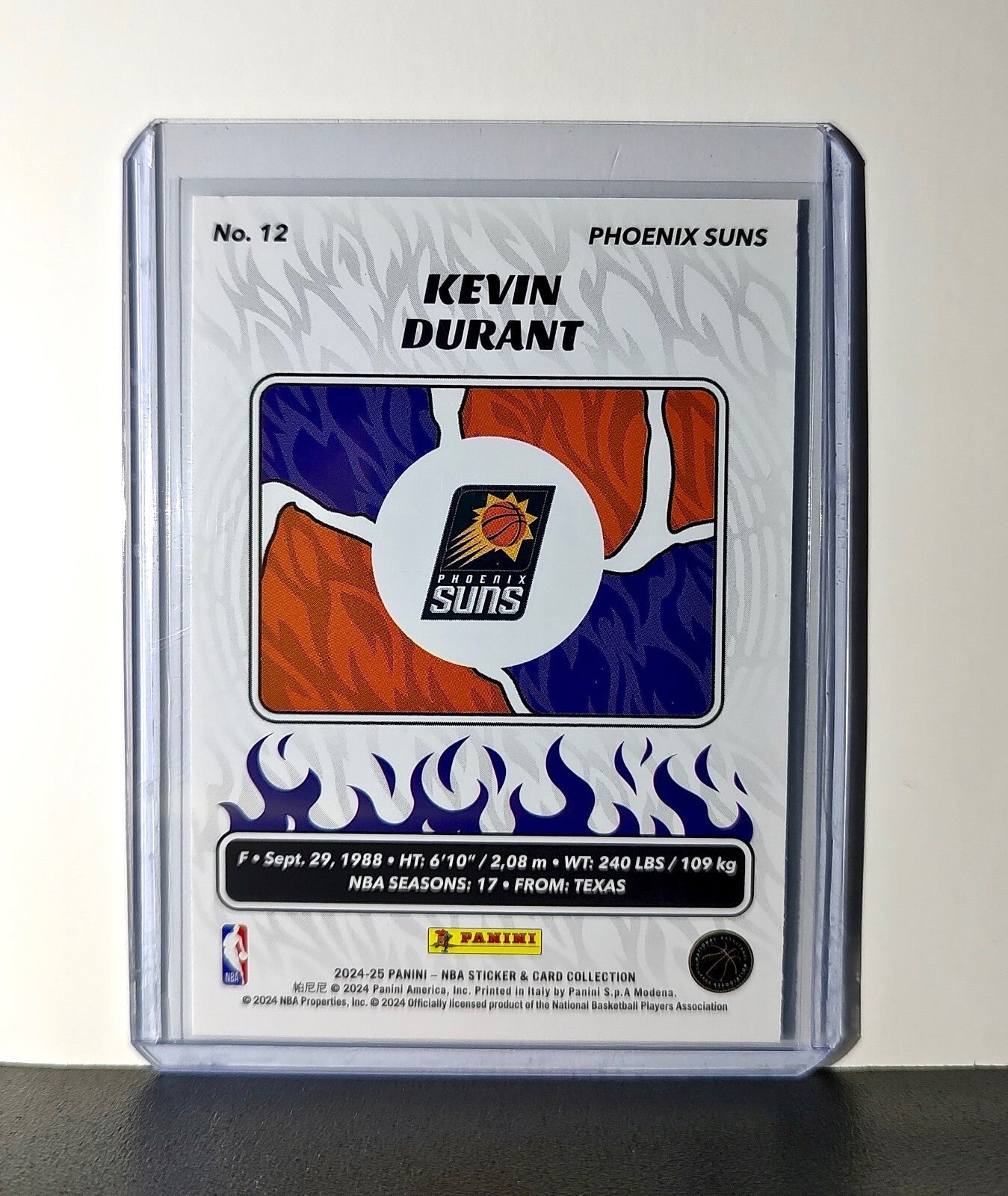 Kevin Durant 2024-25 Panini NBA #12 Sticker Card Phoenix Suns