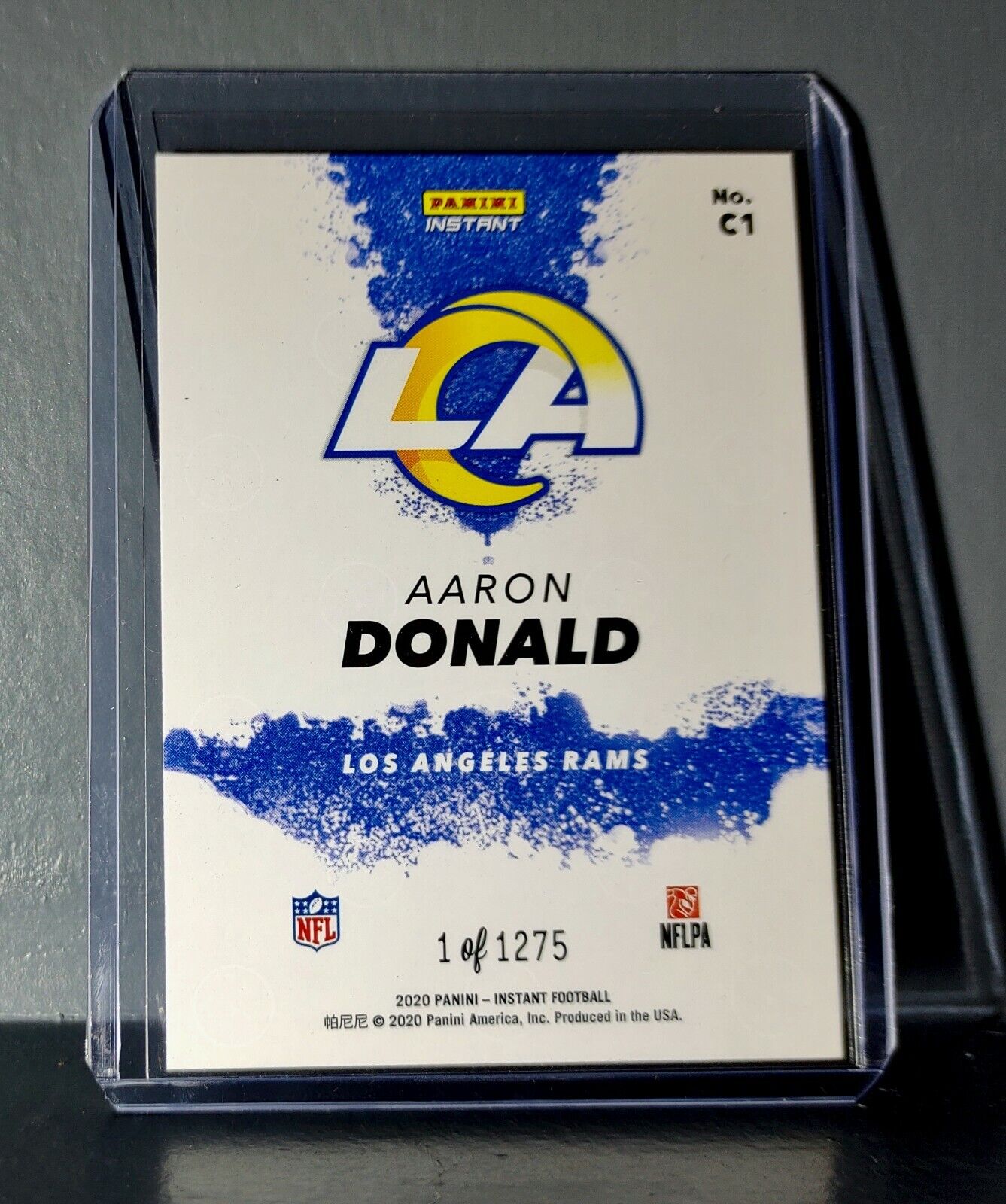 Aaron Donald 2020 Panini NFL Instant My City #1 Football Card 1 of 1275