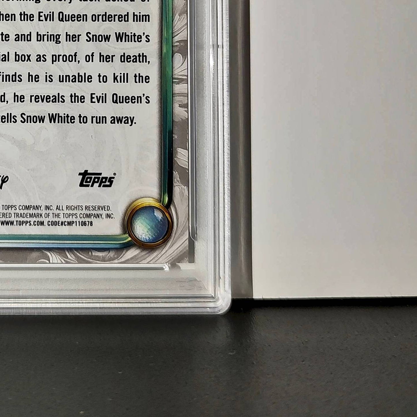 The Huntsman 2025 Topps Disney #3 Winter Snow White and the Seven Dwarfs PSA 8