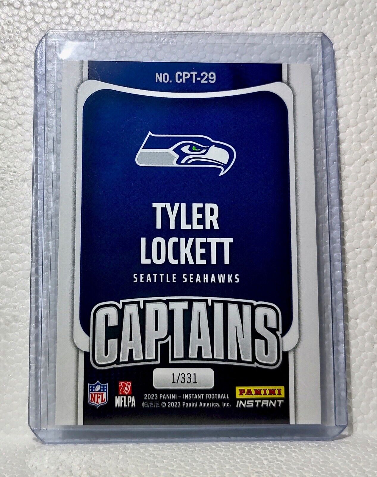 Tyler Lockett 2023 Panini NFL Captain #29 Football Card Seattle Seahawks 1/331