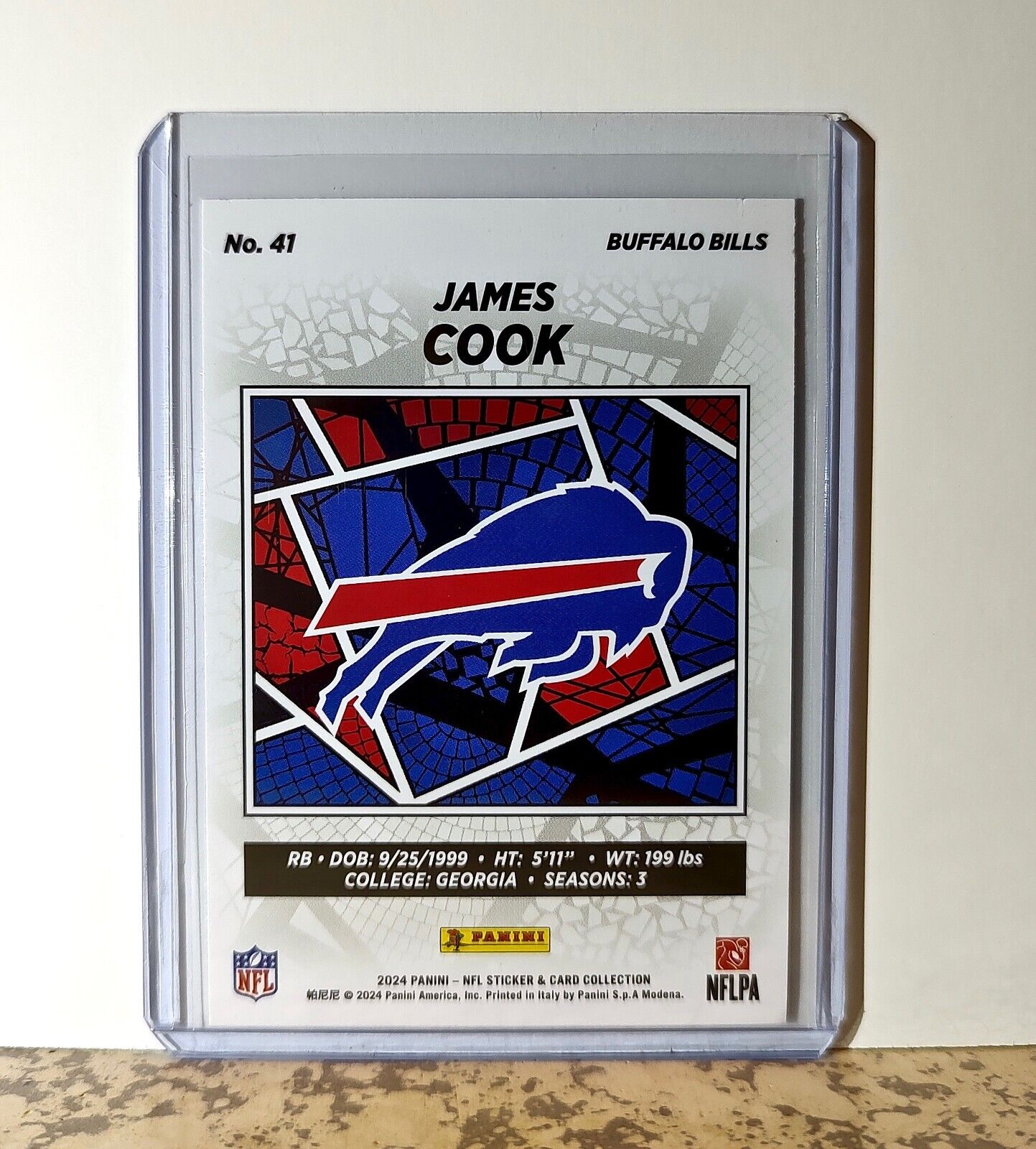 James Cook 2024 Panini NFL #41 Sticker Card Buffalo Bills
