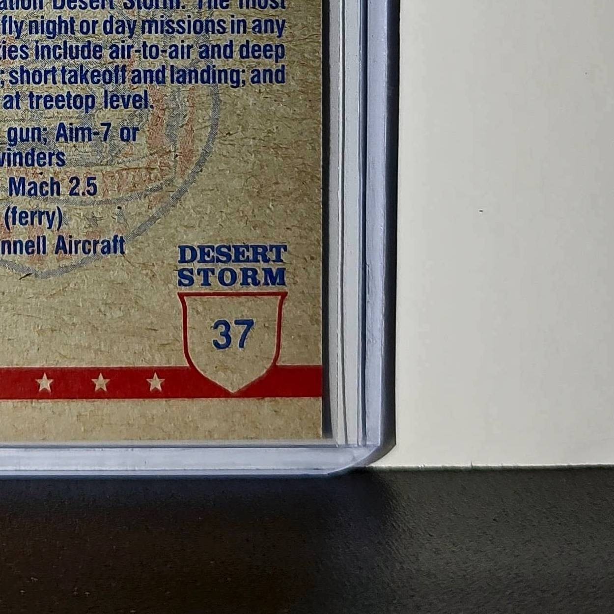 F-15 Fighter Plane 1991 Topps Desert Storm #37 Card