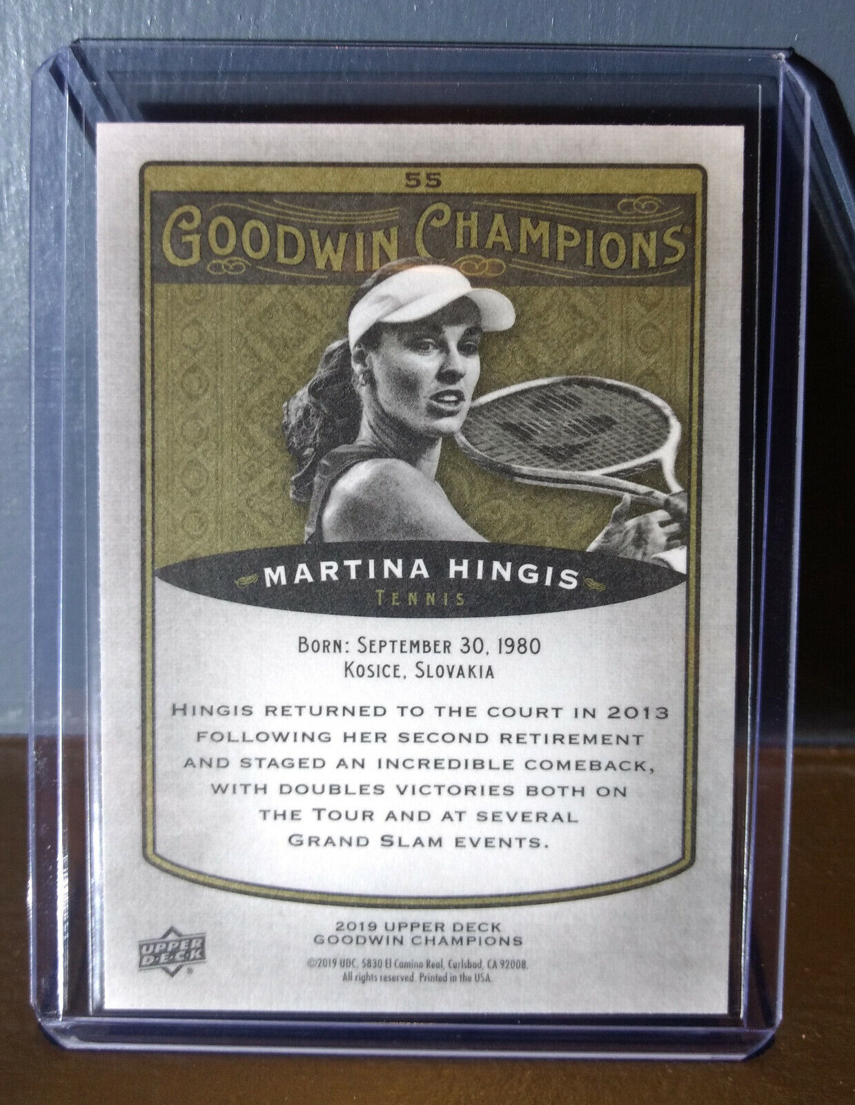 2019 Upper Deck Goodwin Champions Martina Hingis #55 Tennis Card