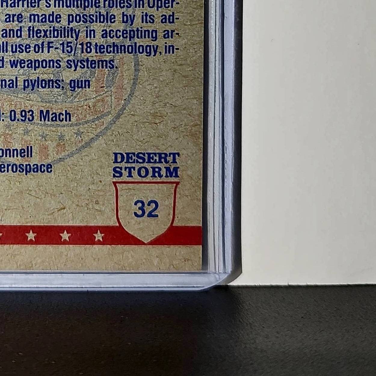 The Amazing AV-8B Harrier 1991 Topps Desert Storm #32 Card