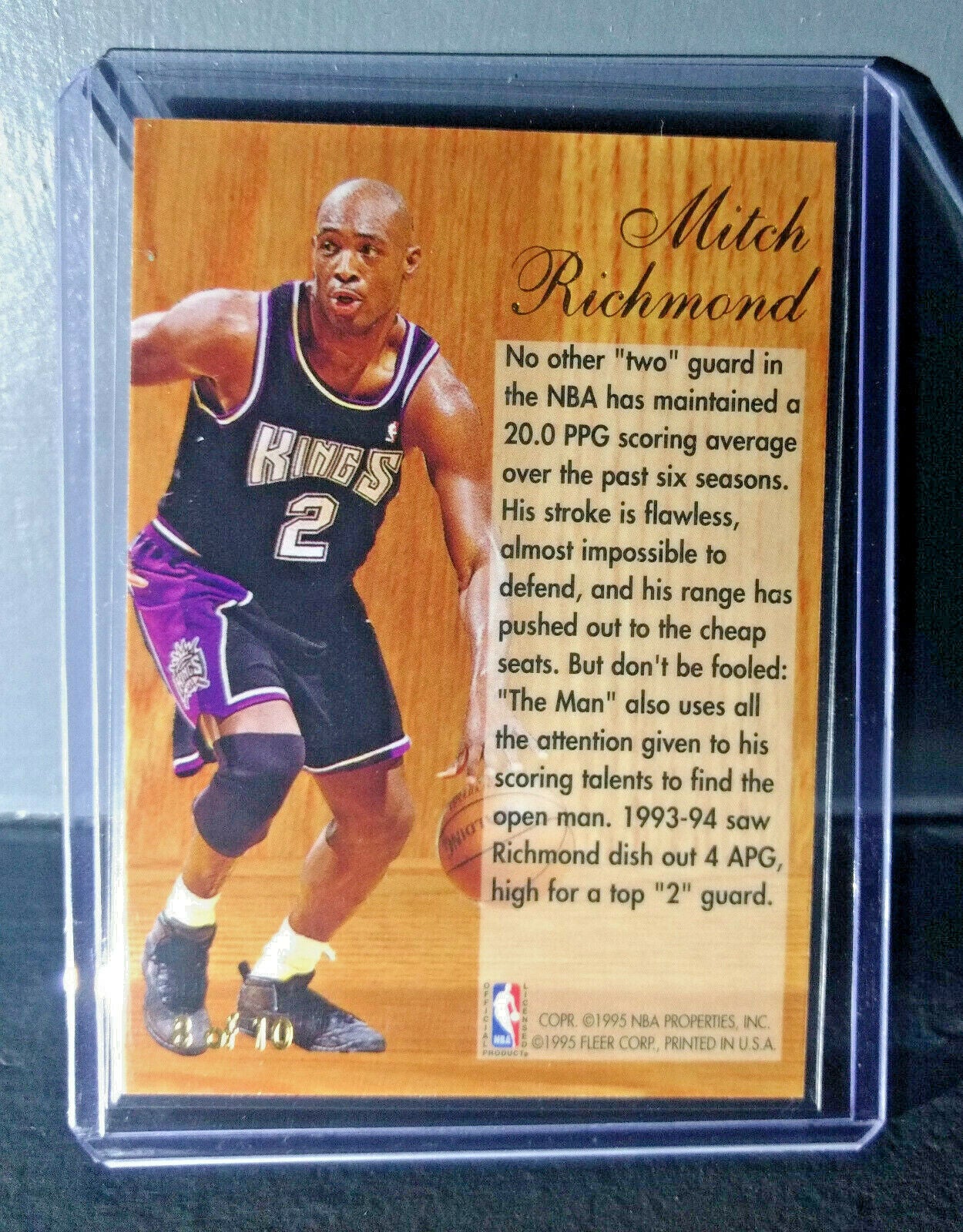 1994-95 Mitch Richmond Flair Play Maker #8 Basketball Card