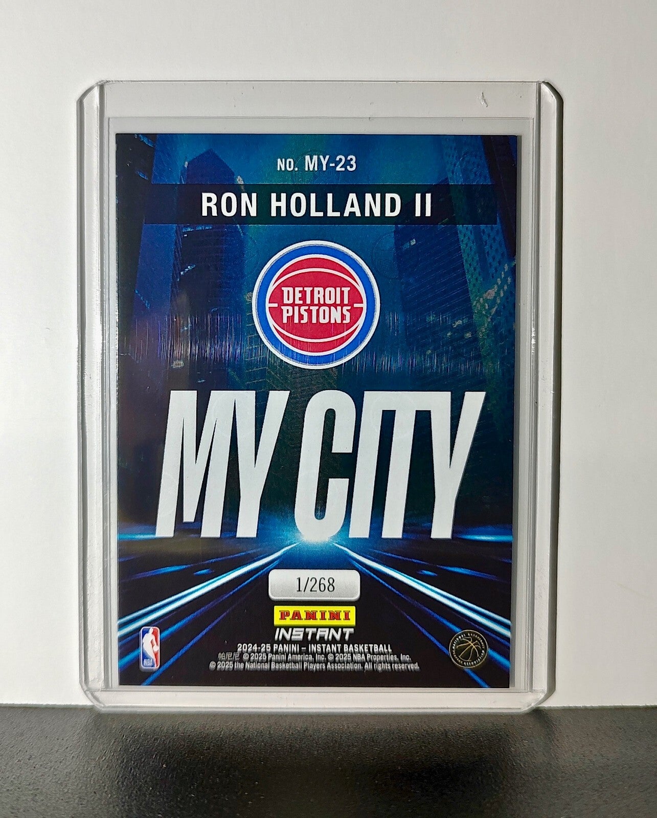 Ron Holland II Rookie 2024-25 Panini MyCity NBA #23 Basketball Pistons 1/268