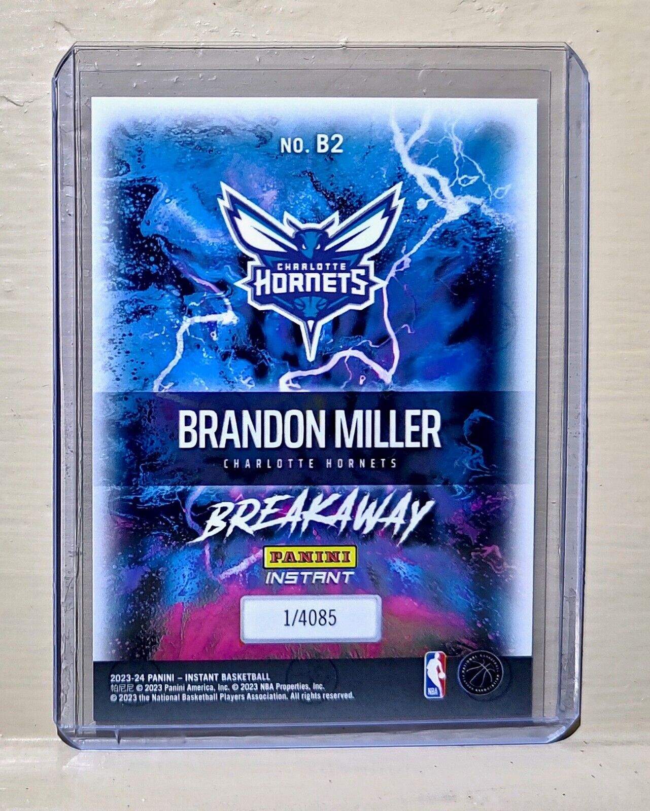 Brandon Miller 2023-24 Panini NBA Breakaway Basketball #2 Rookie Card 1 of 4085