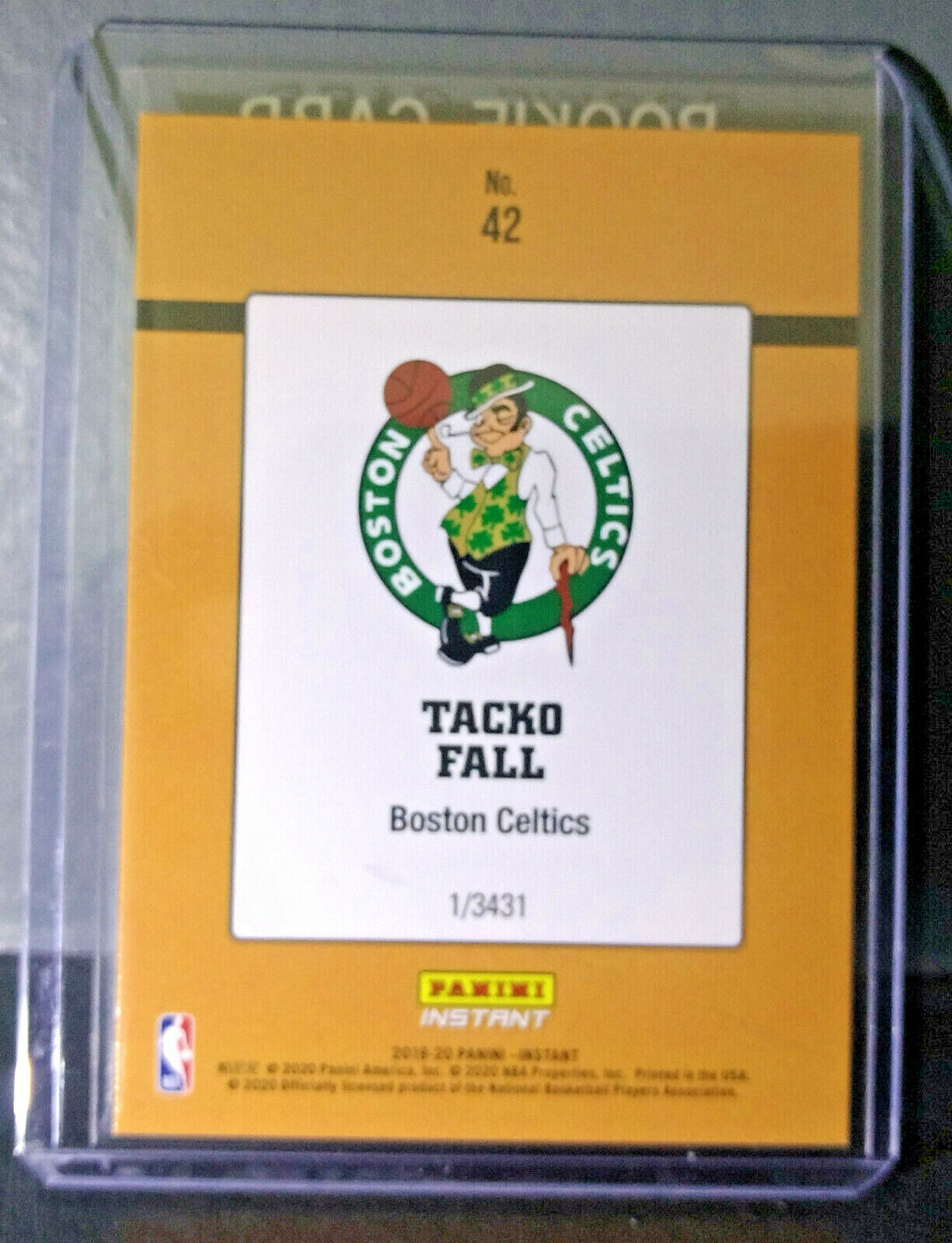 Tacko Fall 2019-2020 Panini NBA #42 Rated Rookie Retro Card 1/3431