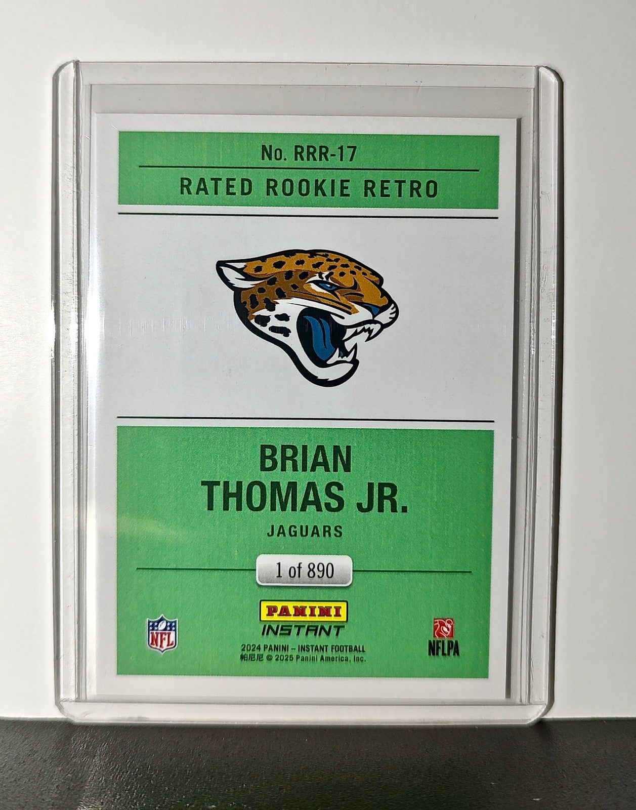 Brian Thomas Jr. Rookie 2024 Panini Rated Rookie Retro NFL #17 Jaguars 1 of 890
