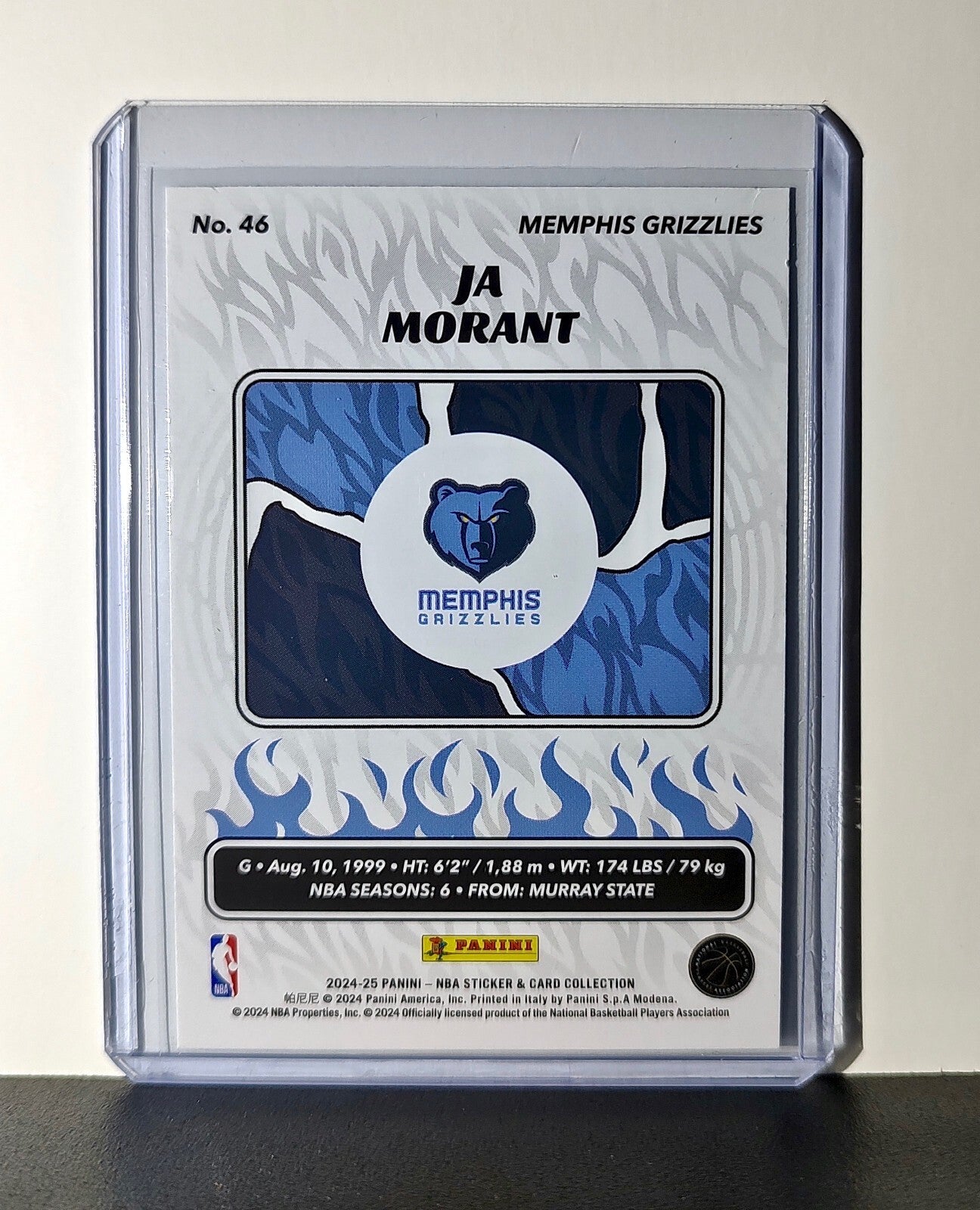 Ja Morant 2024-25 Panini NBA #46 Foil Sticker Card Memphis Grizzlies