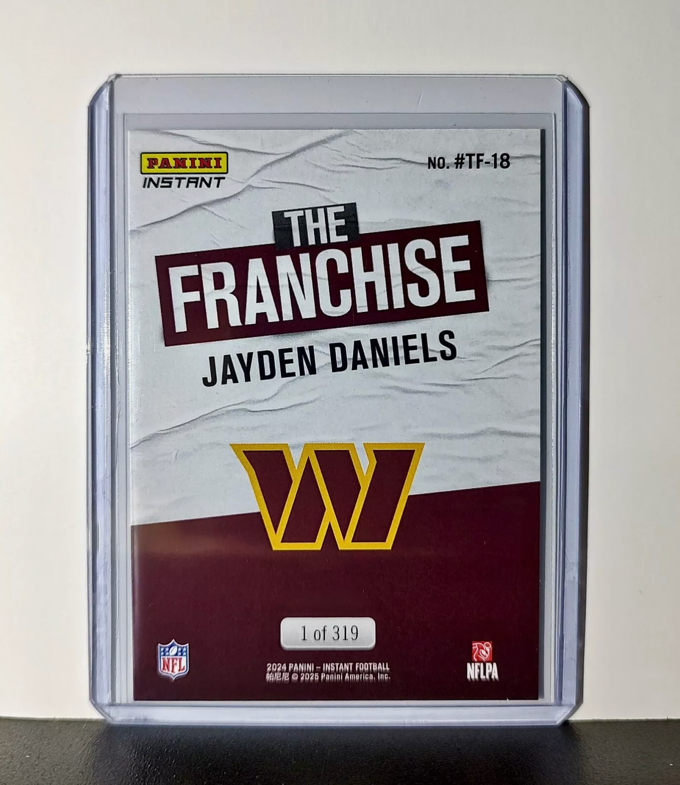 Jayden Daniels Rookie Panini NFL Football Cards Set of 5 with Acrylic Display