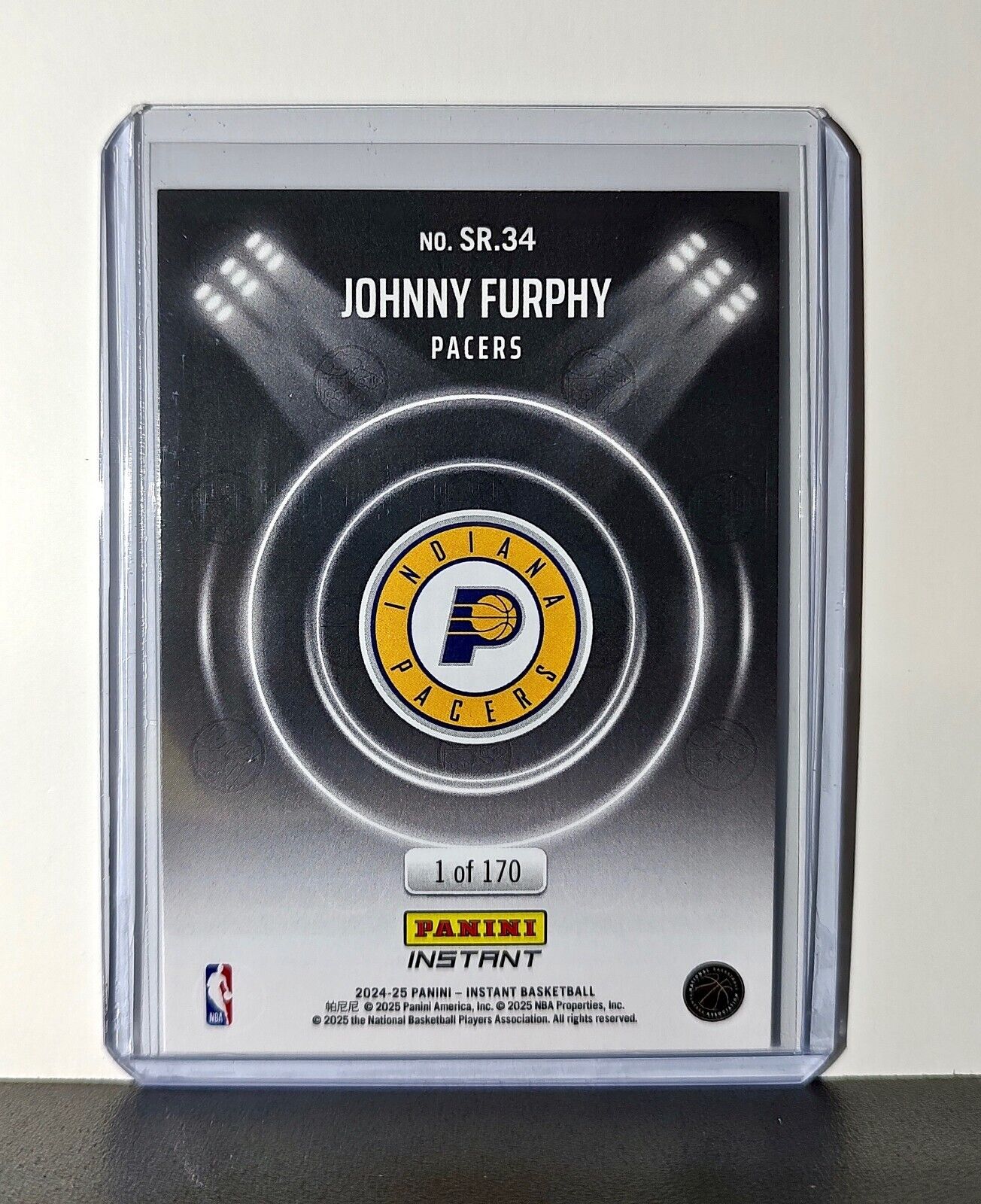 Johnny Furphy Rookie 2024-25 Panini Spotlight Rookies NBA #34 Pacers 1 of 170