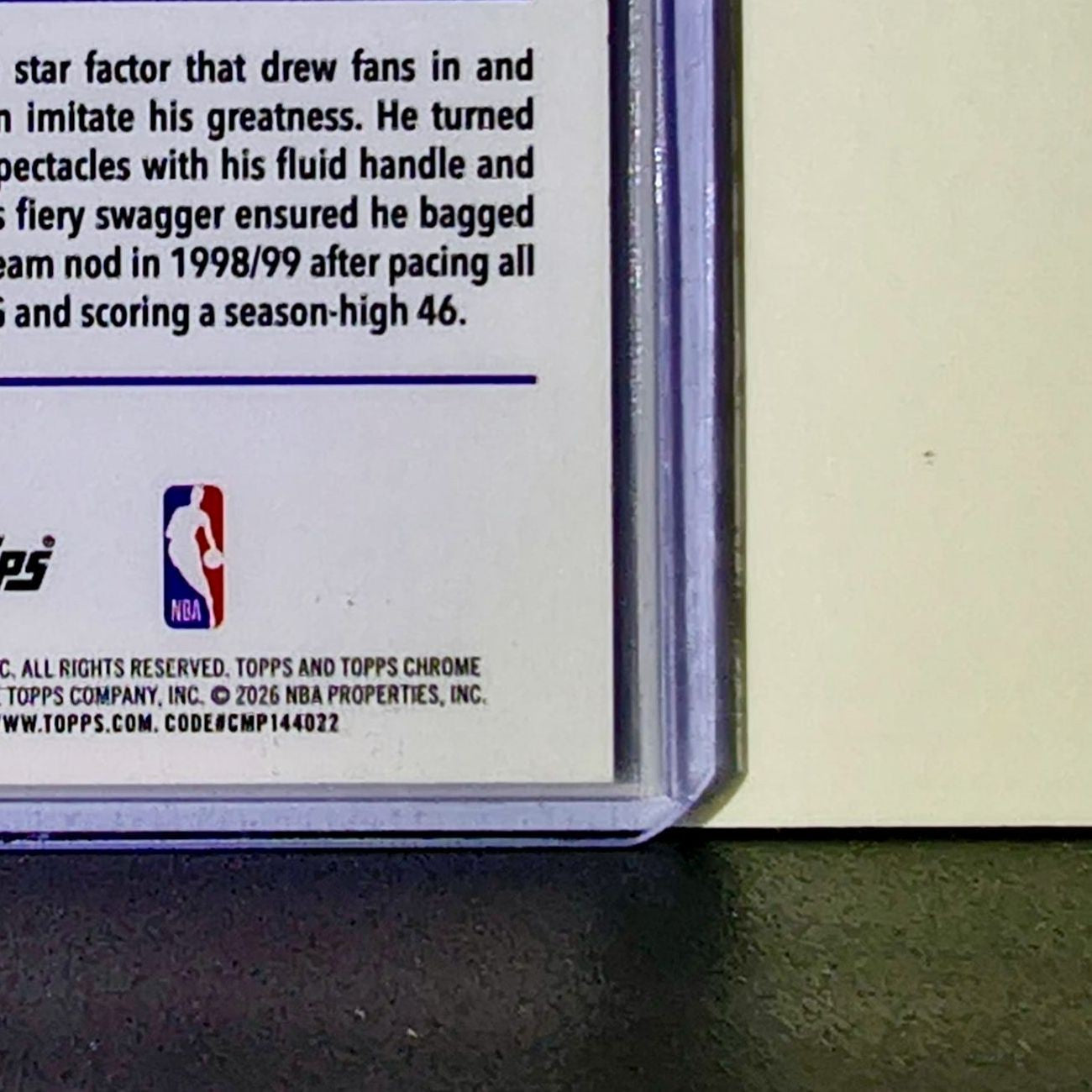 Allen Iverson 2025-26 NBA Topps Chrome Update Refractor #145 Card 76ers