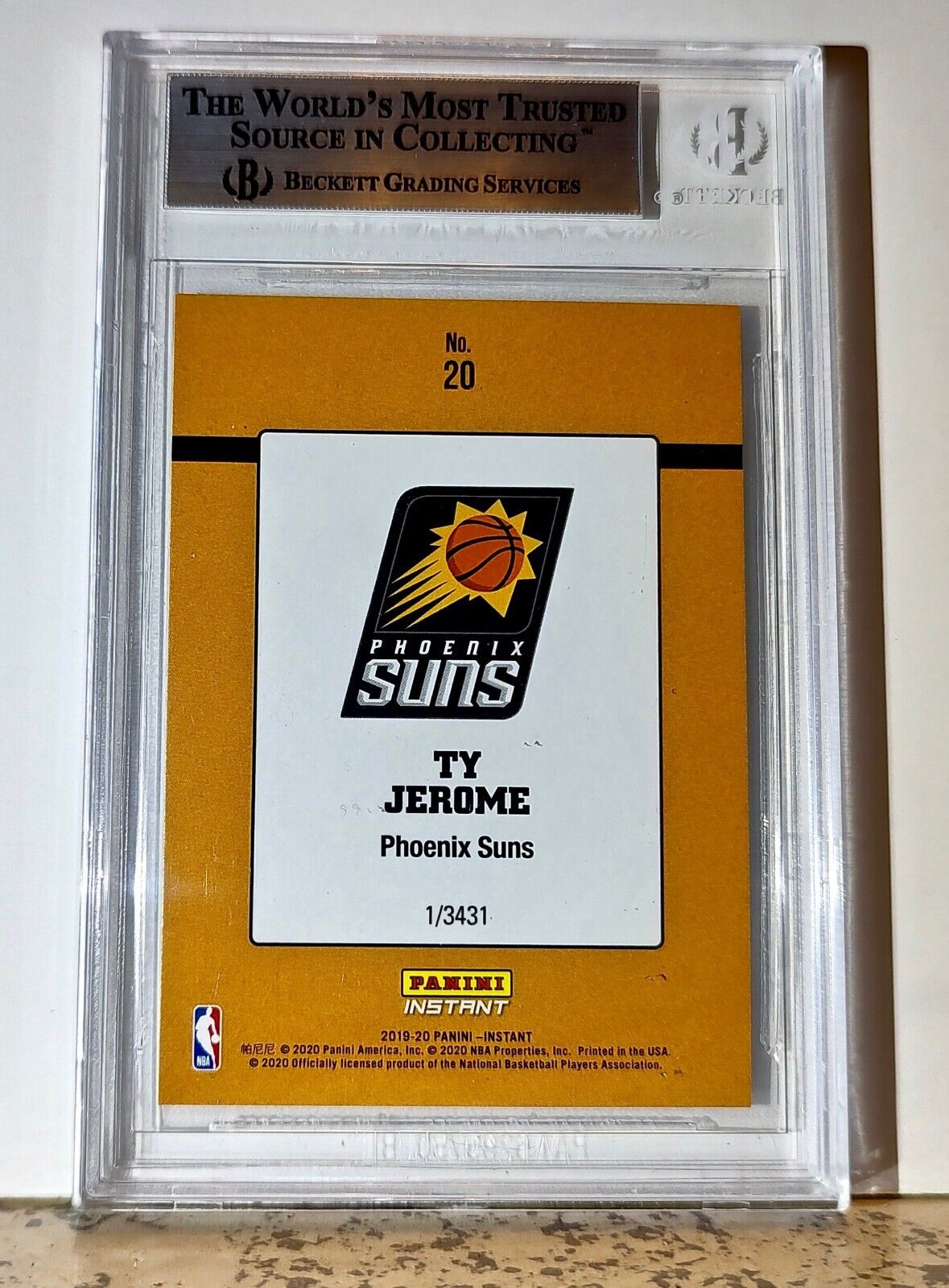 Ty Jerome 2019-20 Panini NBA #20 1989 Rated Rookies Card 1/3431 BGS 9 Mint Suns