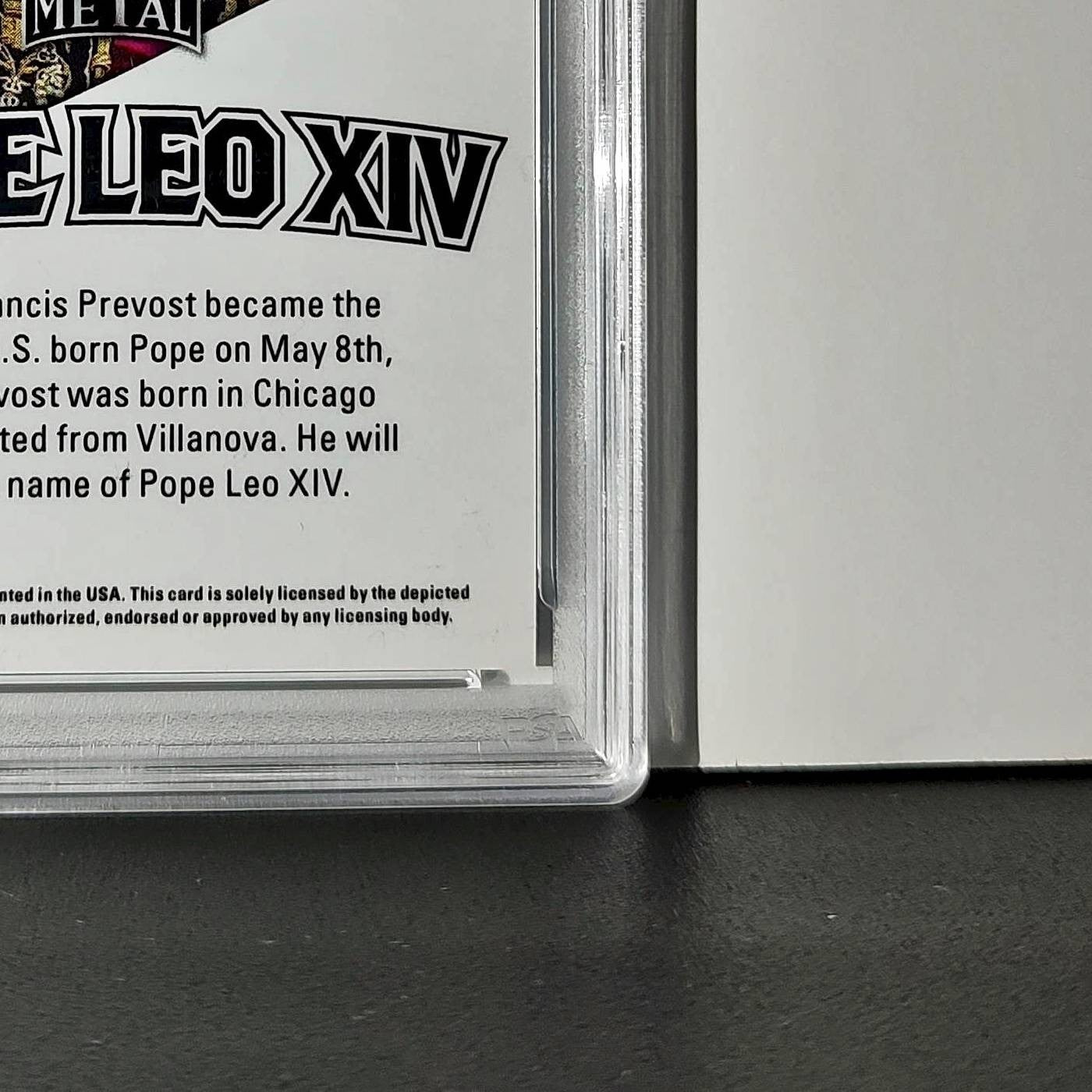 2025 Leaf Metal Pope Leo XIV 33/583 #1 Snow Variant PSA 9 Mint