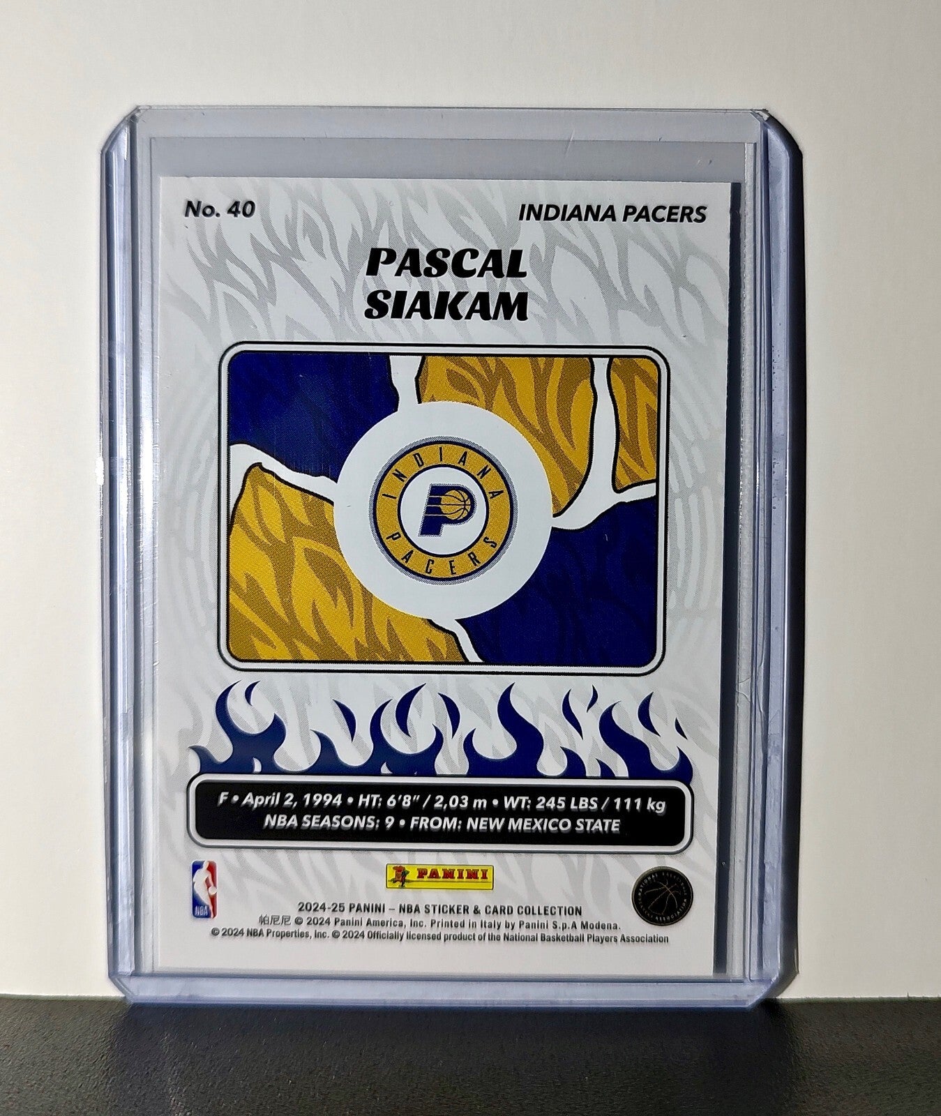 Pascal Siakam 2024-25 Panini NBA #40 Sticker Card Indiana Pacers