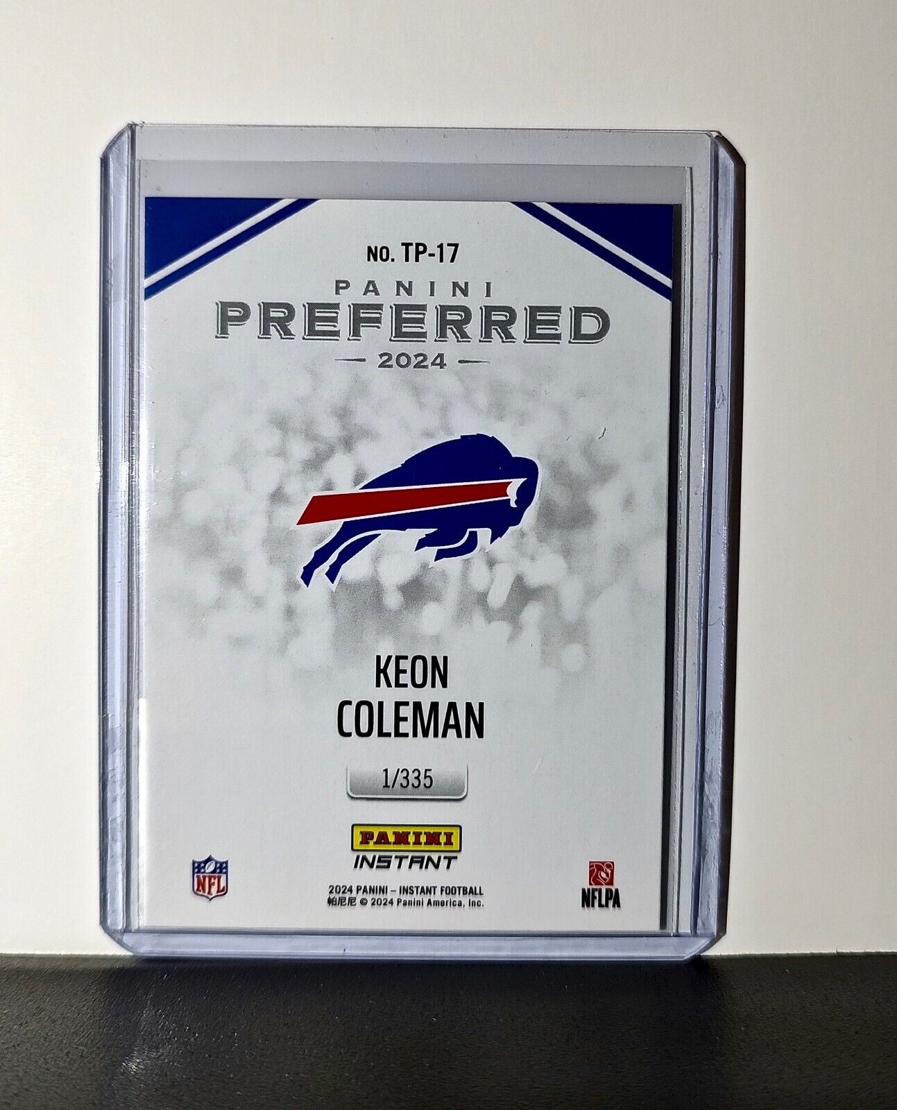 Keon Coleman 2024 Panini Preferred NFL #17 Rookie Card Buffalo Bills 1/335