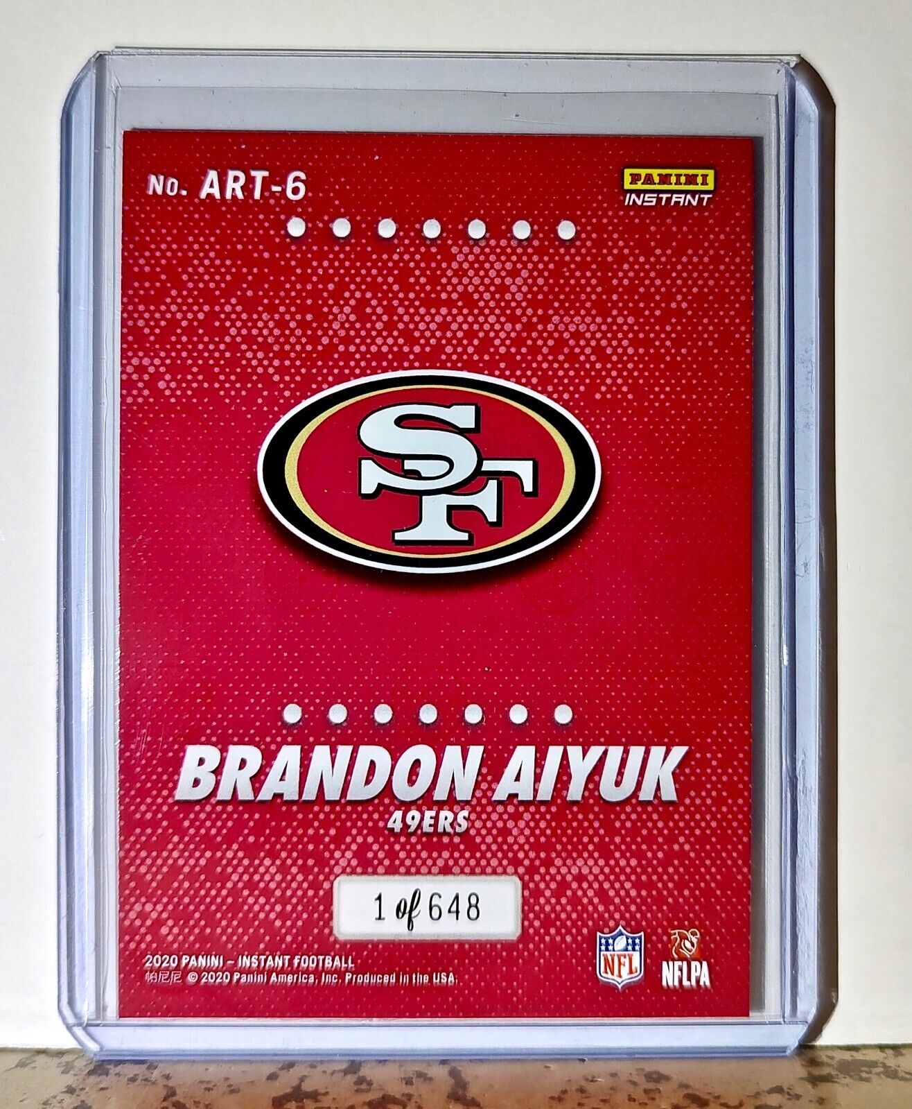 Brandon Aiyuk 2020 Panini All-Rookie Team NFL #6 Card 1 of 648 SF 49ers