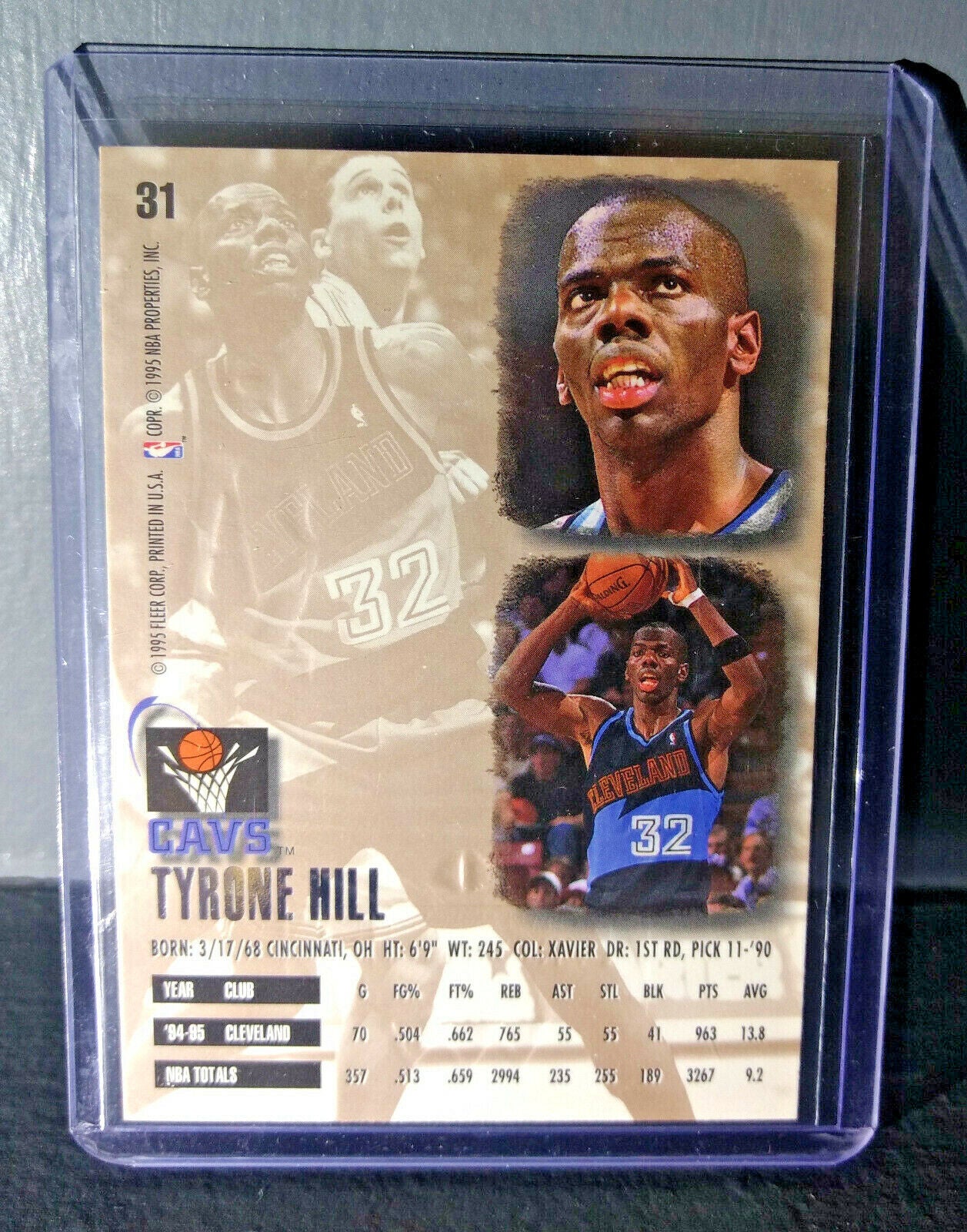 1995-96 Tyrone Hill Fleer Ultra Gold Medallion #31 Basketball Card