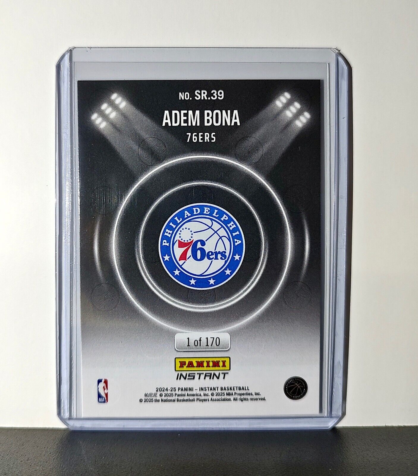 Adem Bona Rookie 2024-25 Panini Spotlight Rookies NBA #39 76ers 1 of 170
