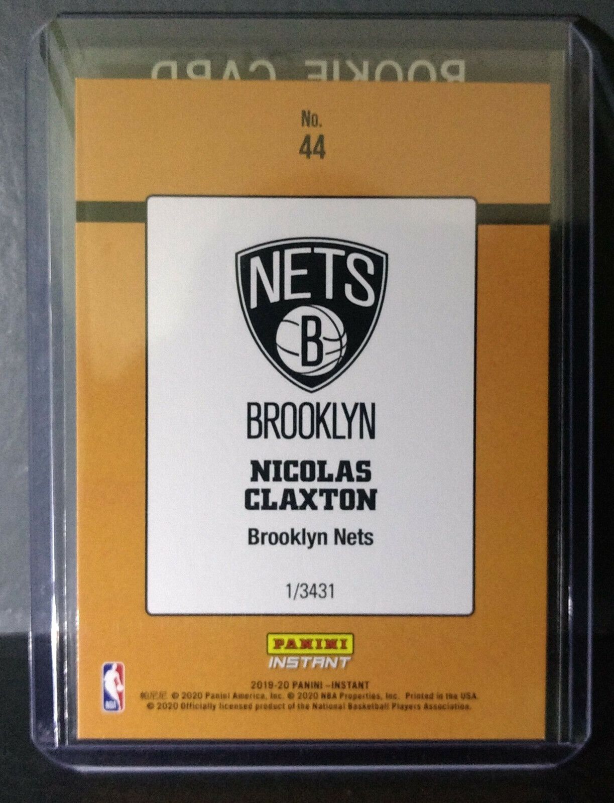 Nicolas Claxton 2019-2020 Panini NBA #44 Rated Rookie Retro Card 1/3431
