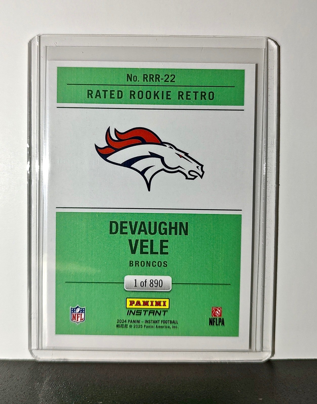 Devaughn Vele Rookie 2024 Panini Rated Rookie Retro NFL #22 Card Jets 1 of 890