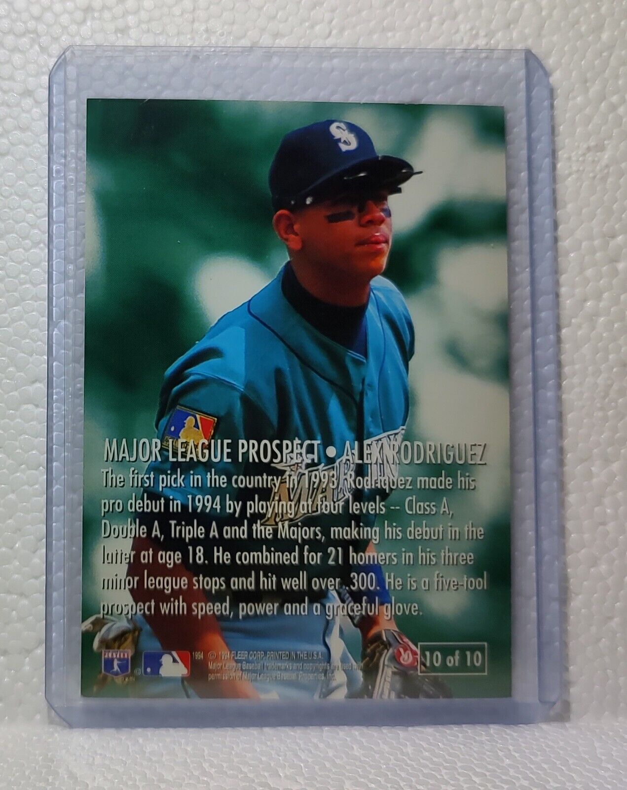 Alex Rodriguez 1995 Fleer MLB Major League Prospects #10 Baseball Card Mariners