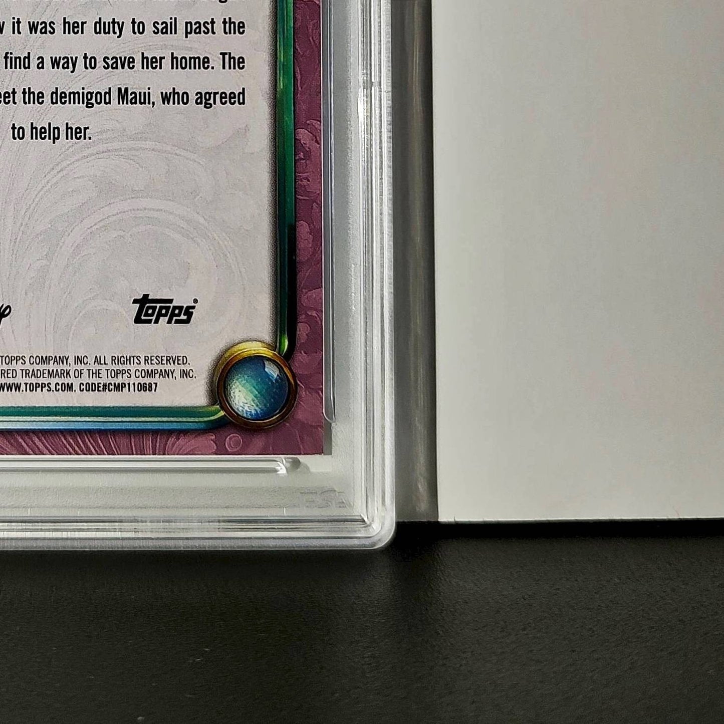 Moana 2025 Topps Disney Cartoon Princess #162 Card Moana PSA 9