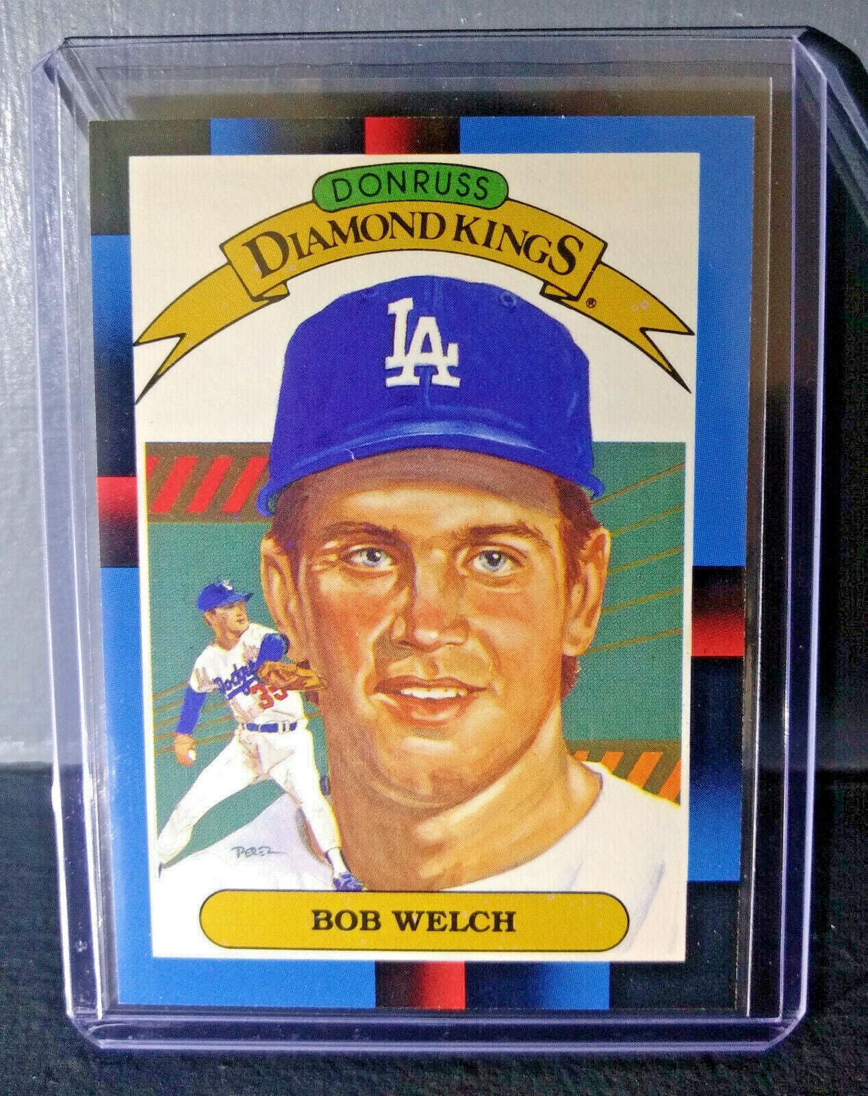 1988 Bob Welch Donruss Diamond Kings #24 Baseball Card - Rare Collectible Happy Valley Trading Cards 1988 Bob Welch Donruss Diamond Kings #24 Baseball Card - Rare Collectible Happy Valley Trading Cards