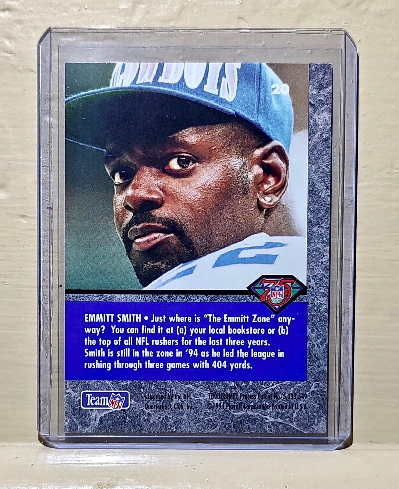 1994 Emmitt Smith Quarterback Club Playoff Contenders #20 NFL Card Cowboys