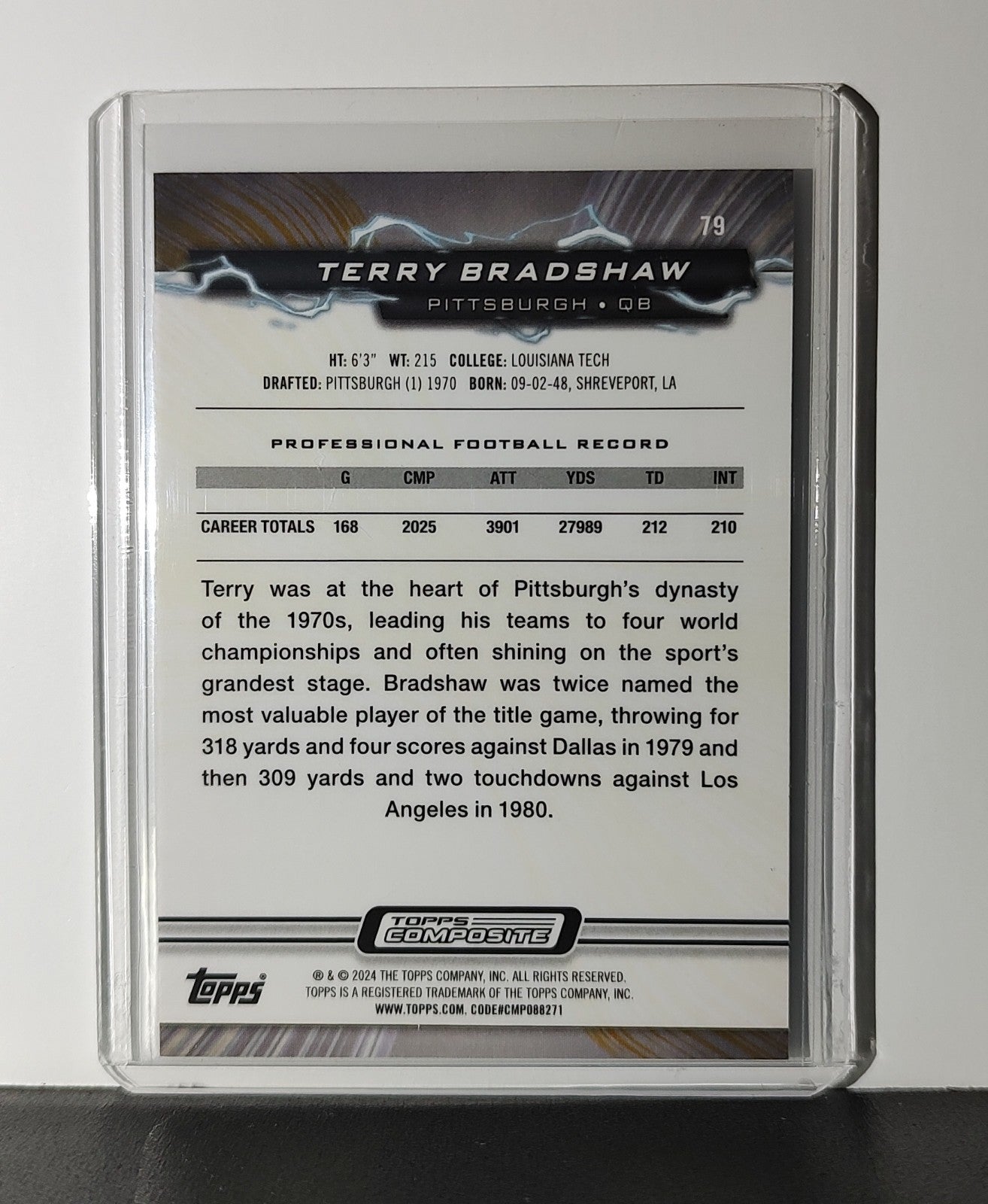 Terry Bradshaw 2023 Topps Resurgence NFL #79 Card Pittsburgh Steelers