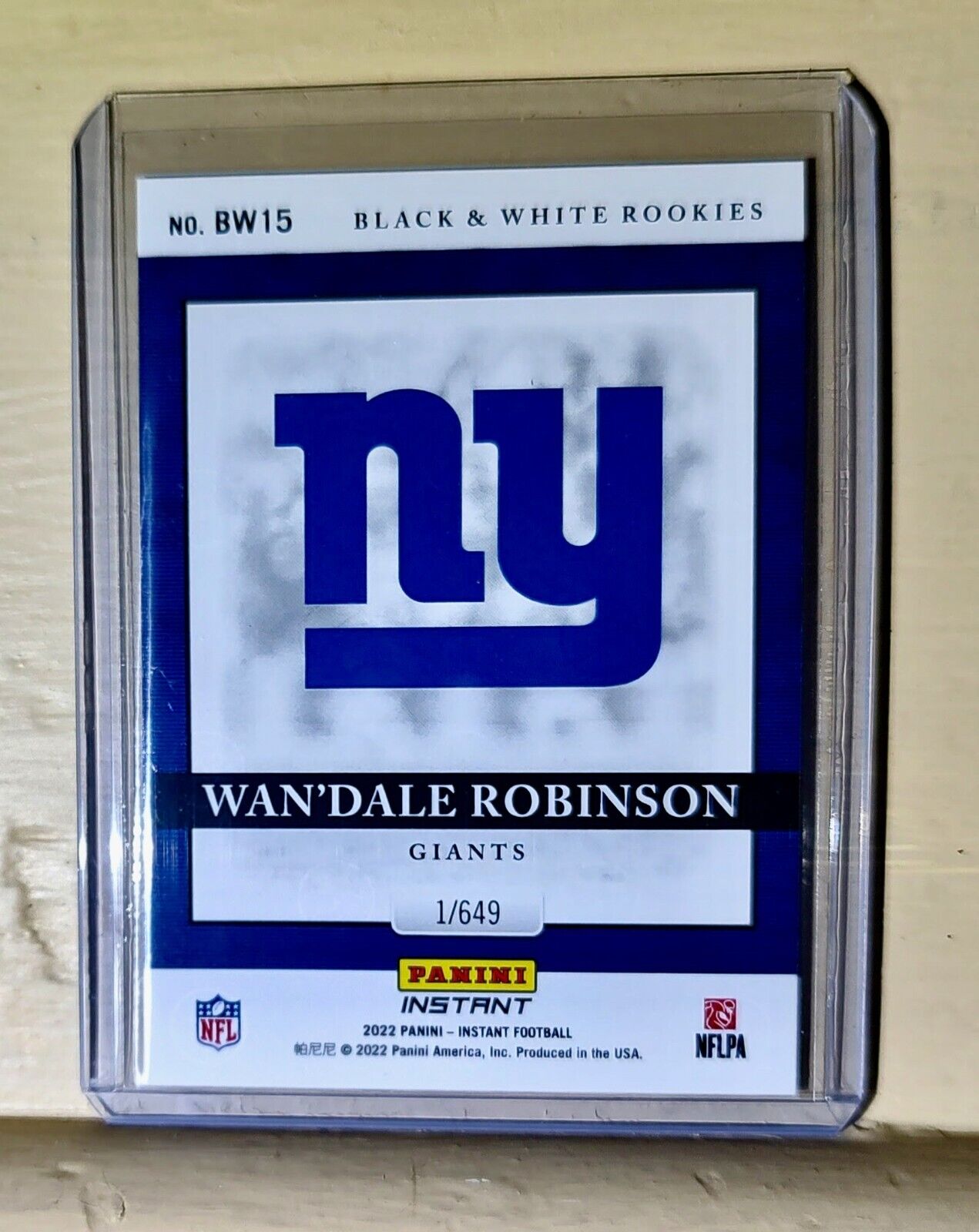 Wan'Dale Robinson 2022 Panini NFL Black & White Rookies #15 Football Card 1/649