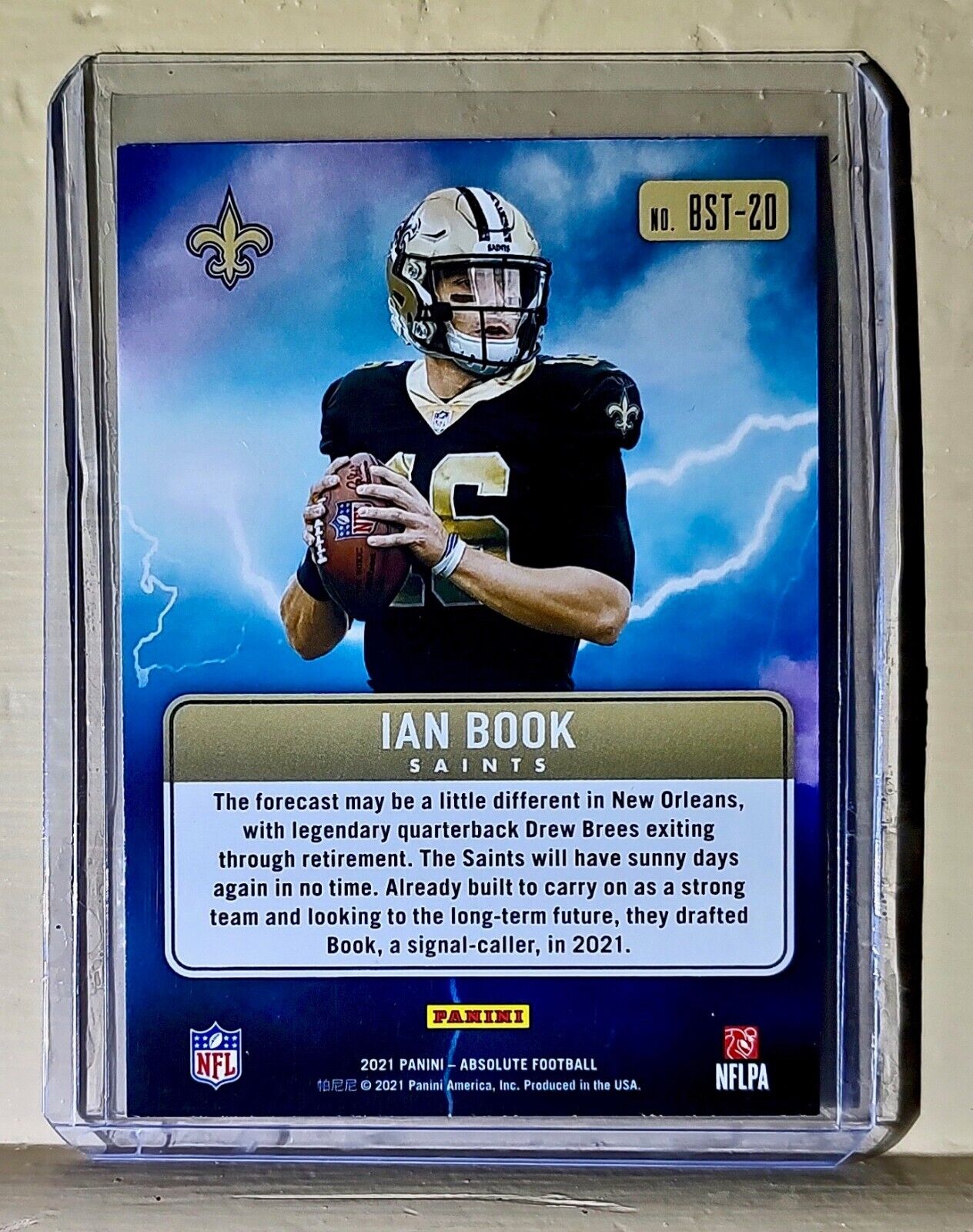 Ian Book 2021 Panini NFL Absolute By Storm Rookie Football #BST-20 Card