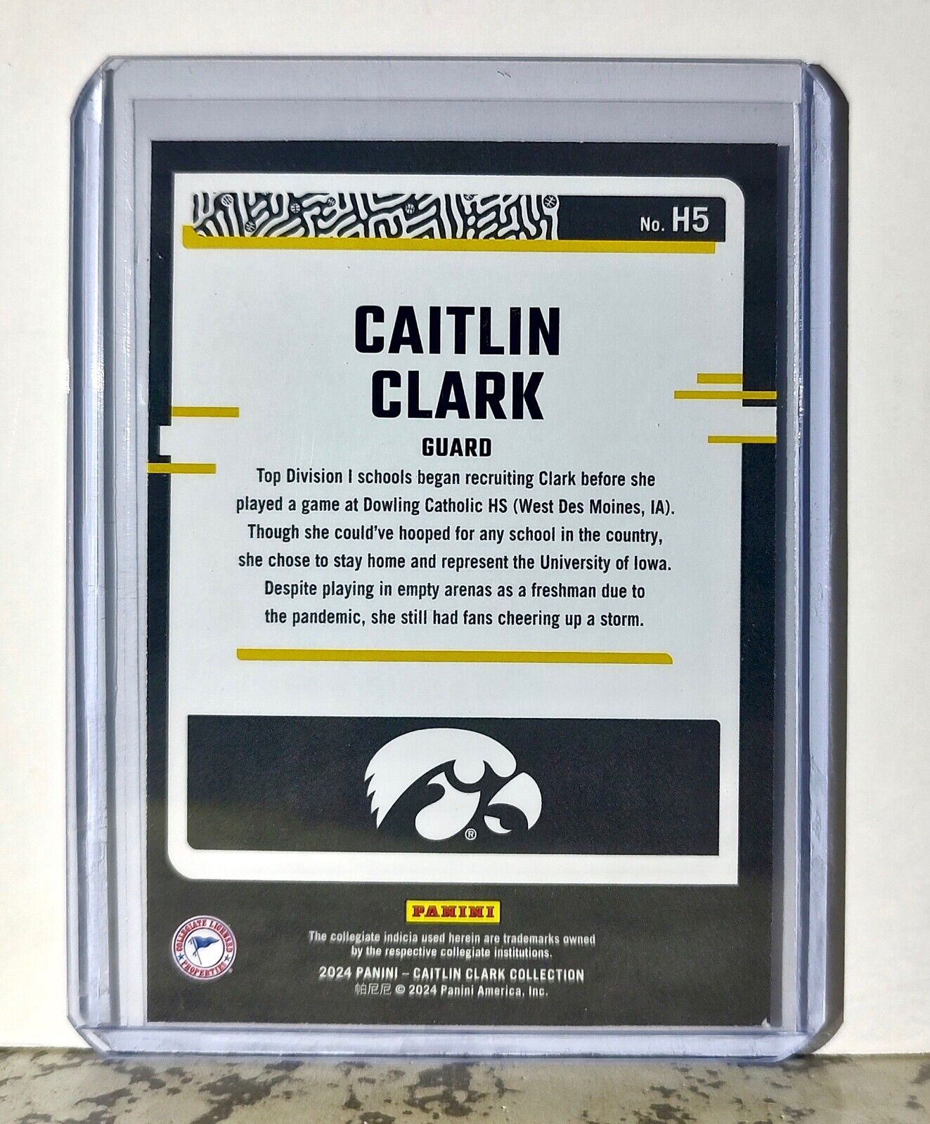 2024 Caitlin Clark Panini Donruss #H5 Highlights Basketball Card Iowa Hawkeyes