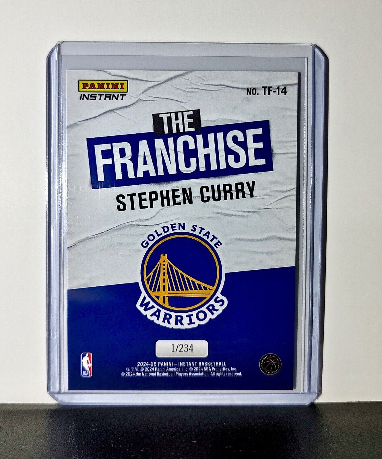 Stephen Curry 2024-25 Panini The Franchise NBA #14 Card Warriors 1/234
