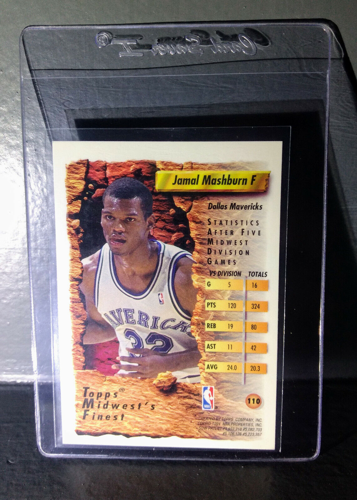 1993-94 Topps Finest Jamal Mashburn #110 Midwest's Finest Basketball Card
