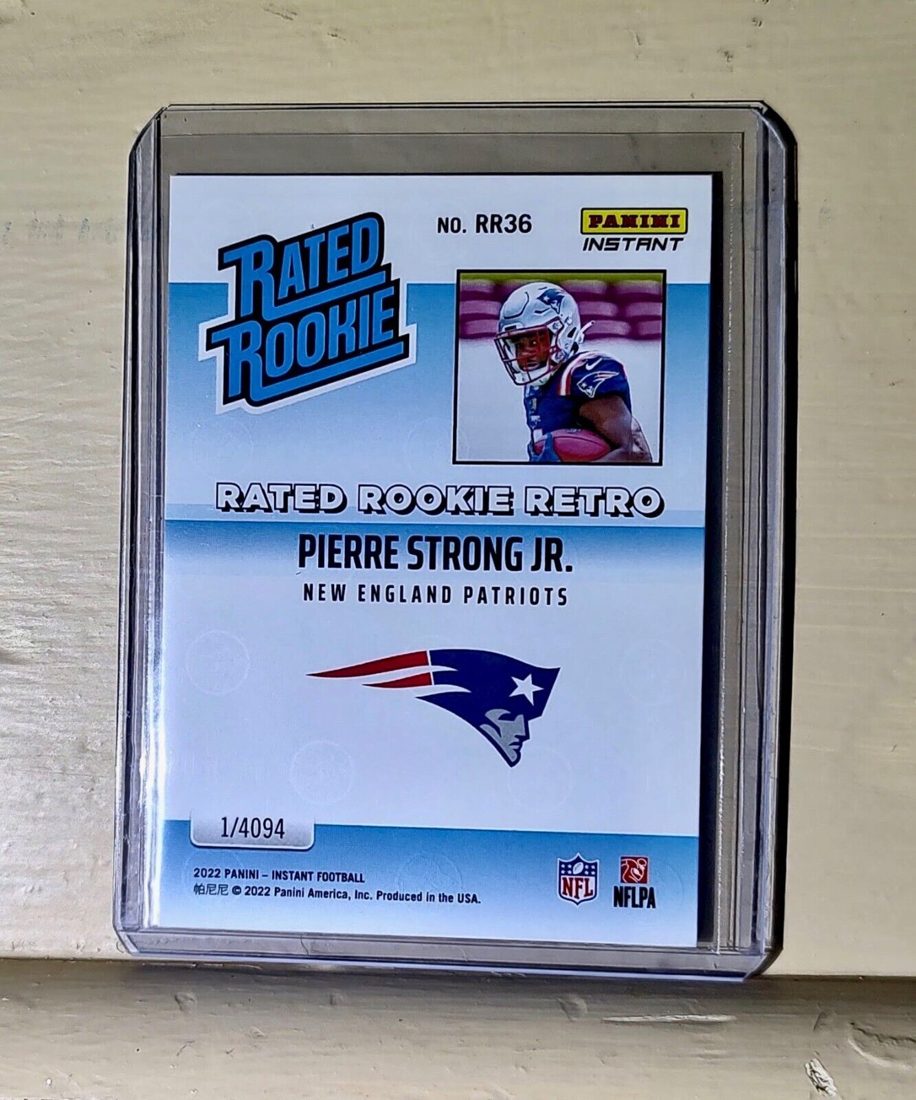 Pierre Strong Jr. 2022 NFL Panini #36 Rated Rookie Retro Football Card 1/4094