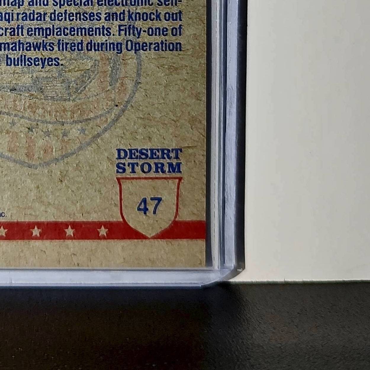 Tomahawk Missile in Flight 1991 Topps Desert Storm #47 Card