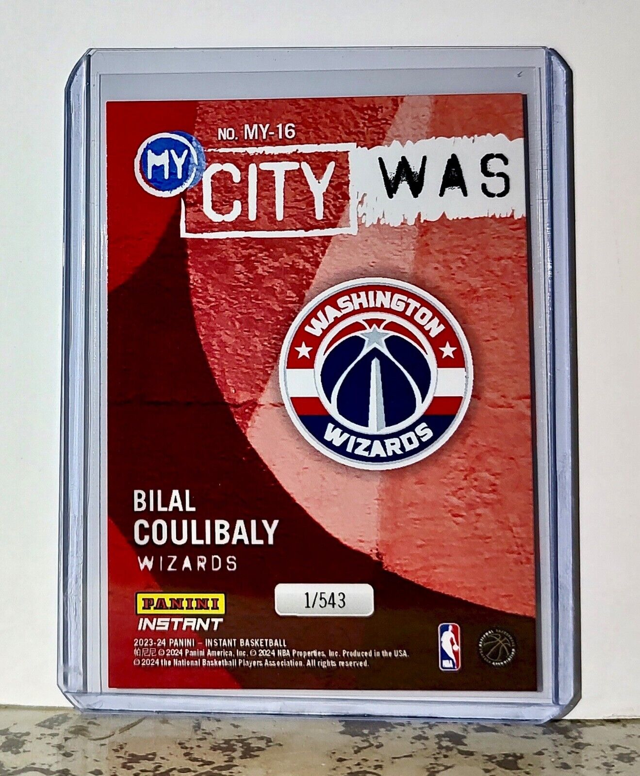 Bilal Coulibaly 2023-24 Panini NBA #16 MyCity Basketball Card Wizards 1/543