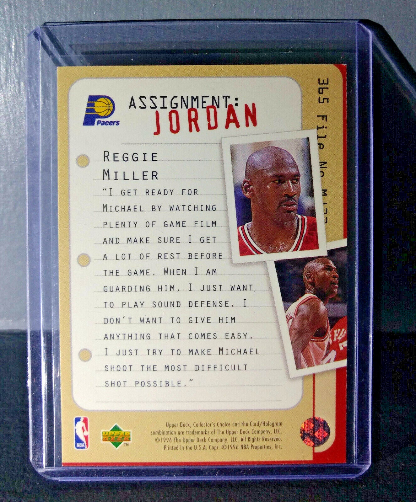 1996-97 Upper Deck Collector's Choice Michael Jordan #365 Basketball Card