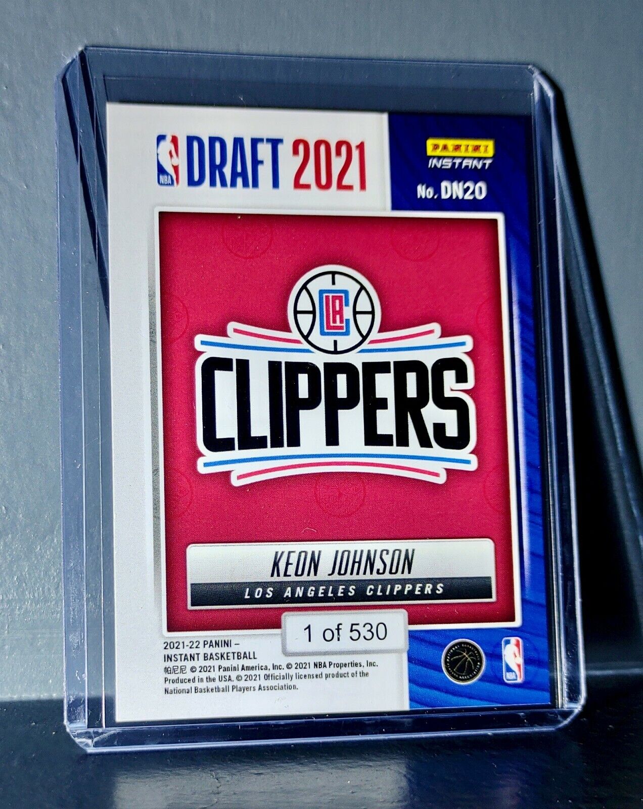 Keon Johnson 2021-22 Panini NBA Draft Night Rookie Card 1 of 530