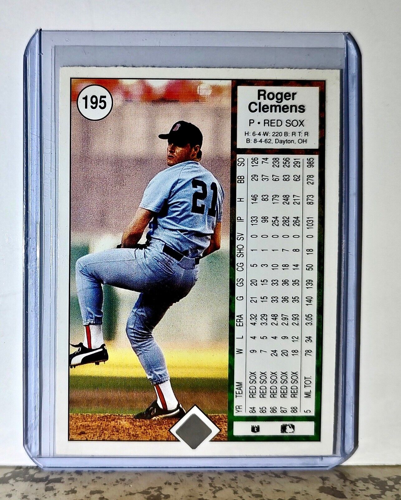 Roger Clemens 1989 Upper Deck MLB #195 Baseball Card Boston Red Sox