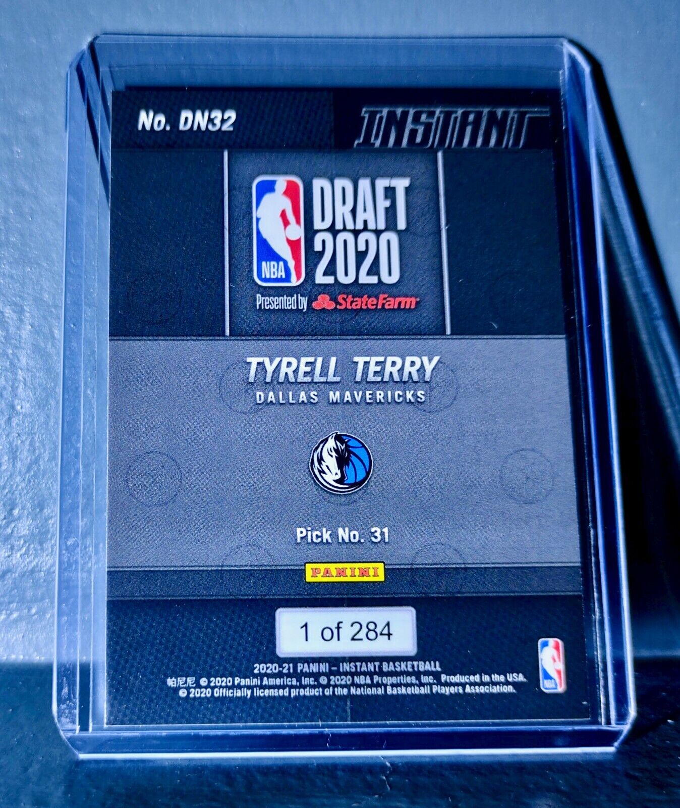 Tyrell Terry 2020-21 Panini NBA Draft Night #32 Basketball Rookie Card 1 of 284