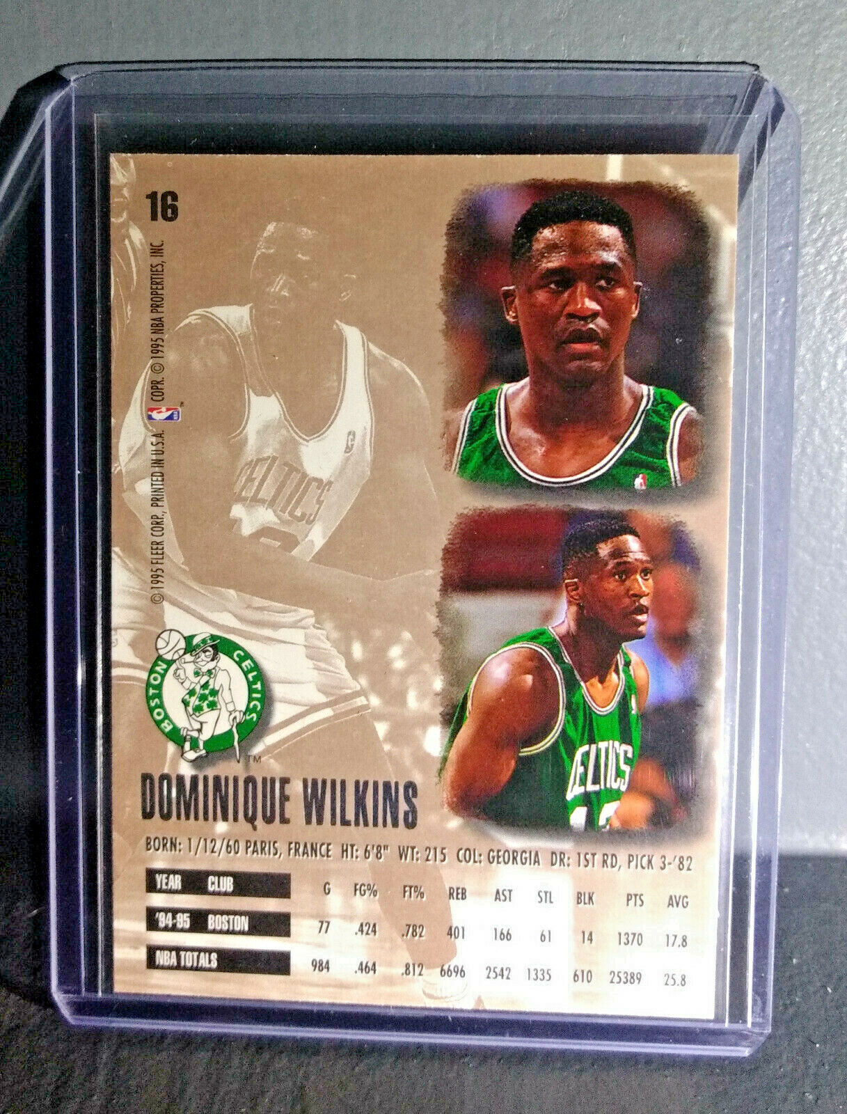 1995-96 Dominique Wilkins Fleer Ultra #16 Basketball Card