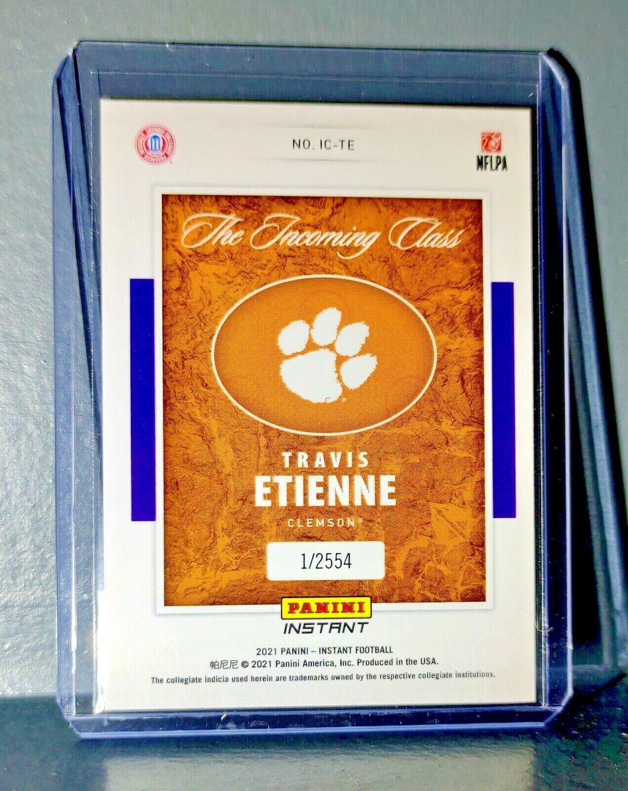 Travis Etienne 2021 Panini NFL The Incoming Class Rookie Football Card 1/2554