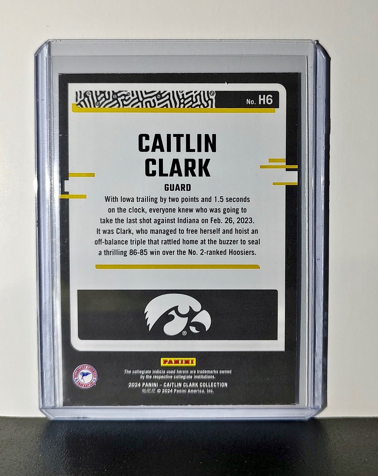 Caitlin Clark 2024 Silver Foil Panini Donruss Highlights #H6 Card Iowa Hawkeyes