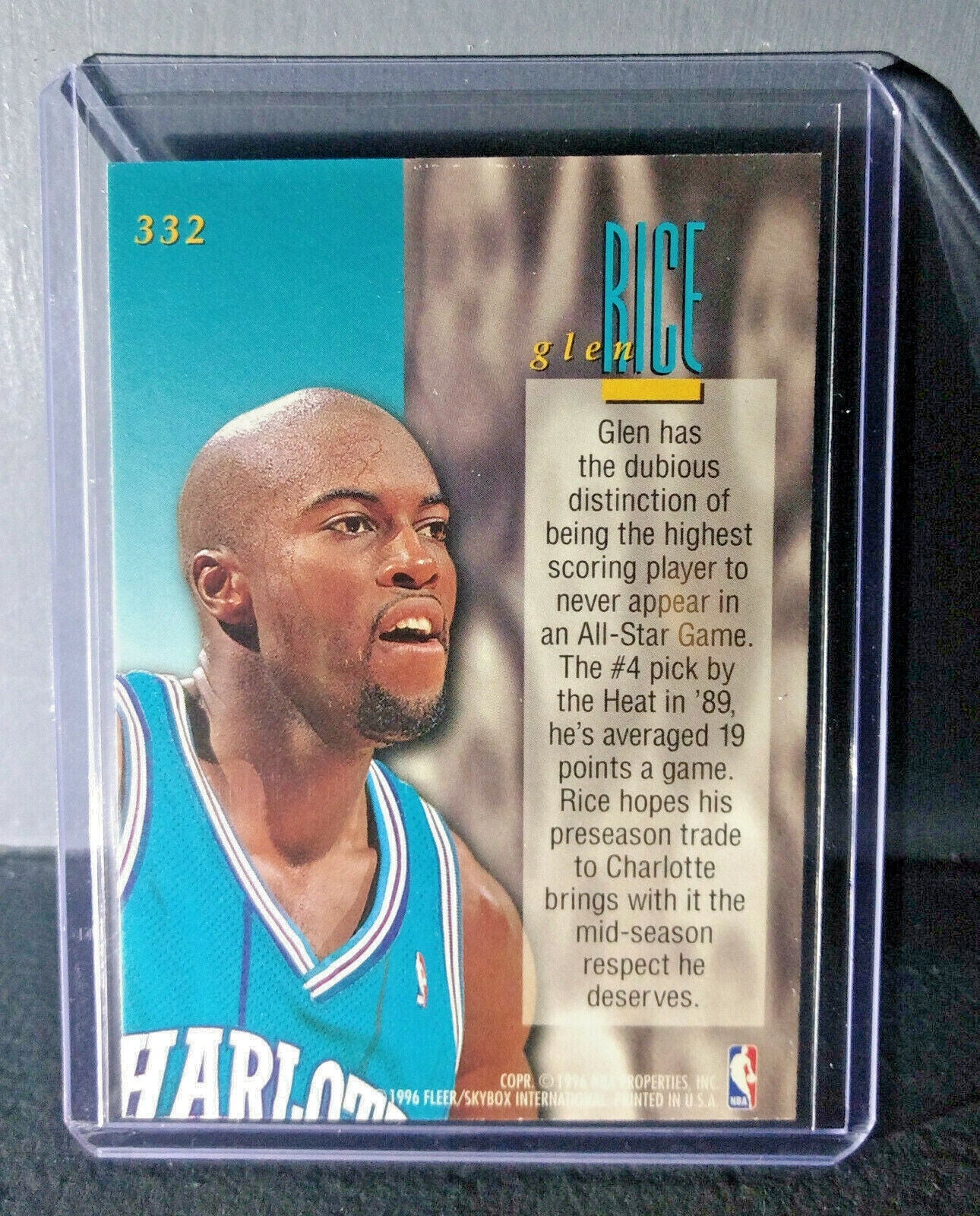 1995-96 Glen Rice #332 Ultra Encore Basketball Card