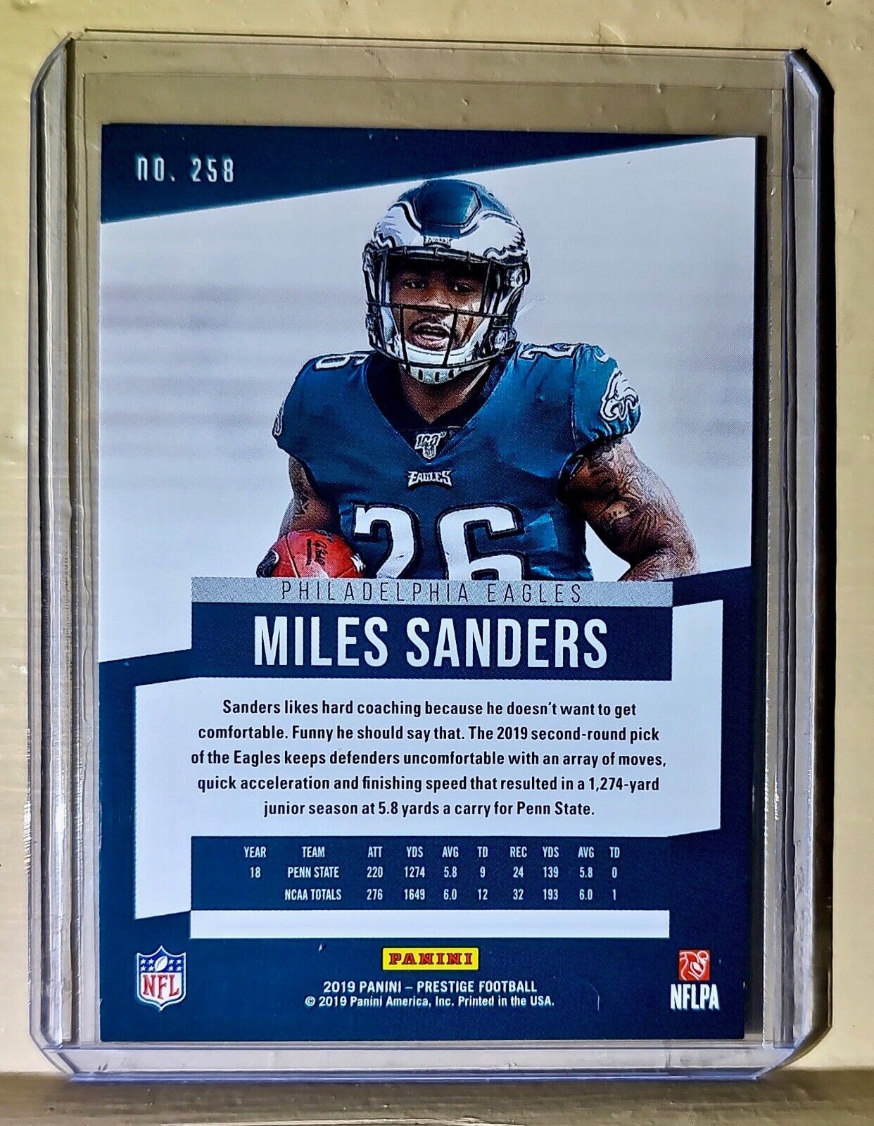 Miles Sanders 2019 Panini Prestige Xtra Points #258 NFL Rookie Card Eagles