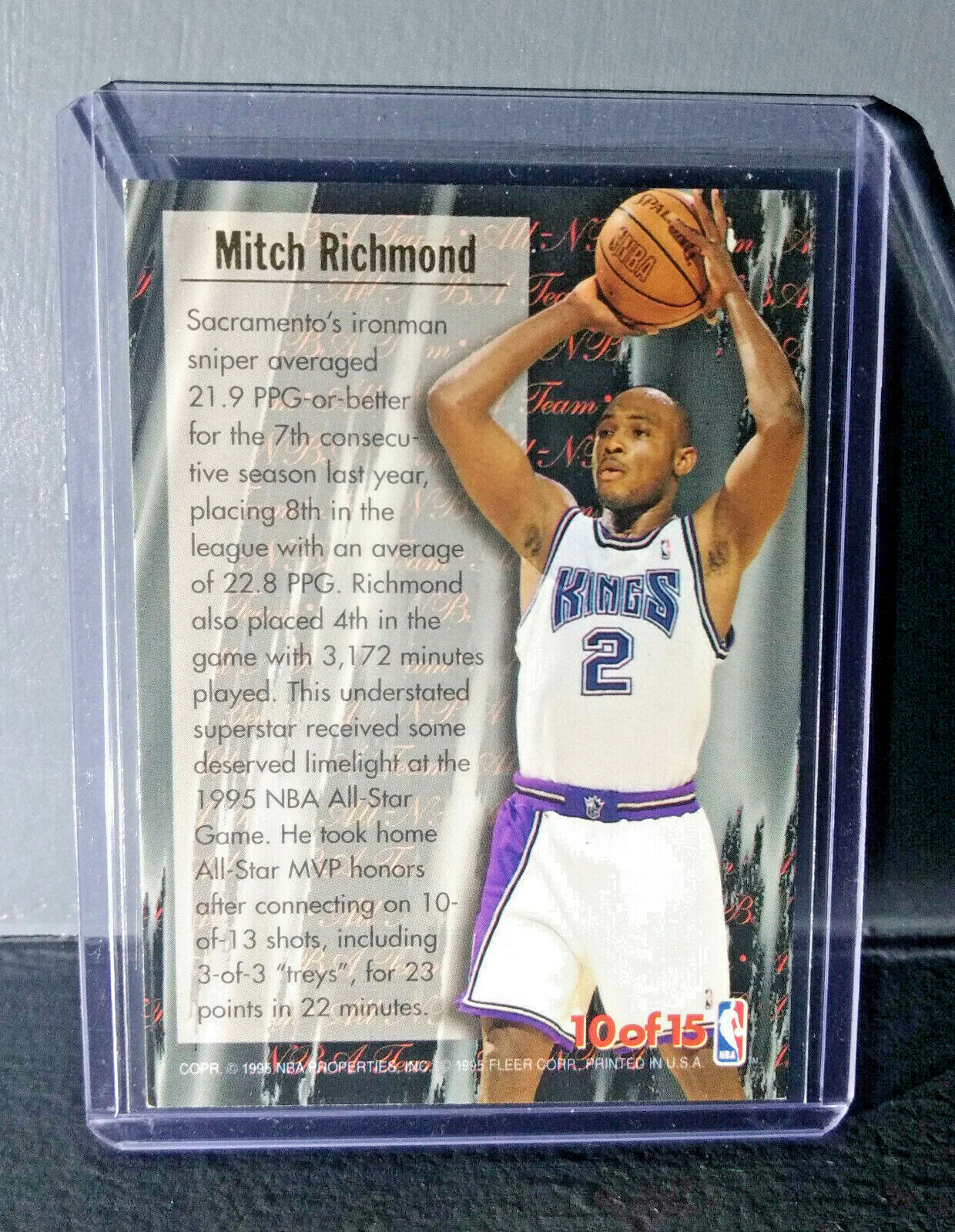 1995-96 Mitch Richmond Fleer Ultra All-NBA Team #10 Basketball Card